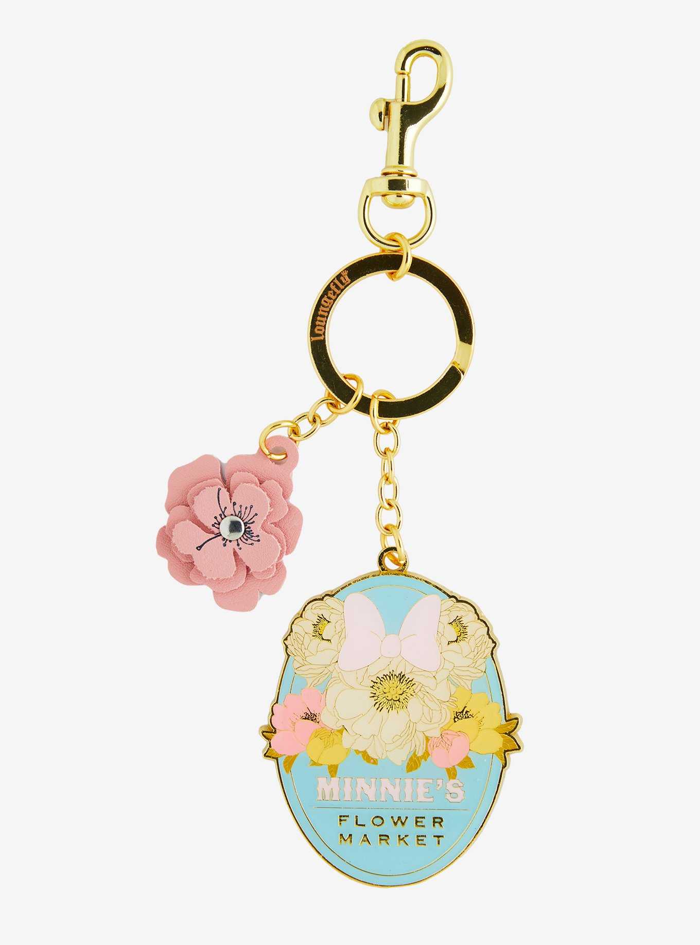 Loungefly Disney Minnie Mouse Flower Market Keychain — BoxLunch Exclusive, , hi-res