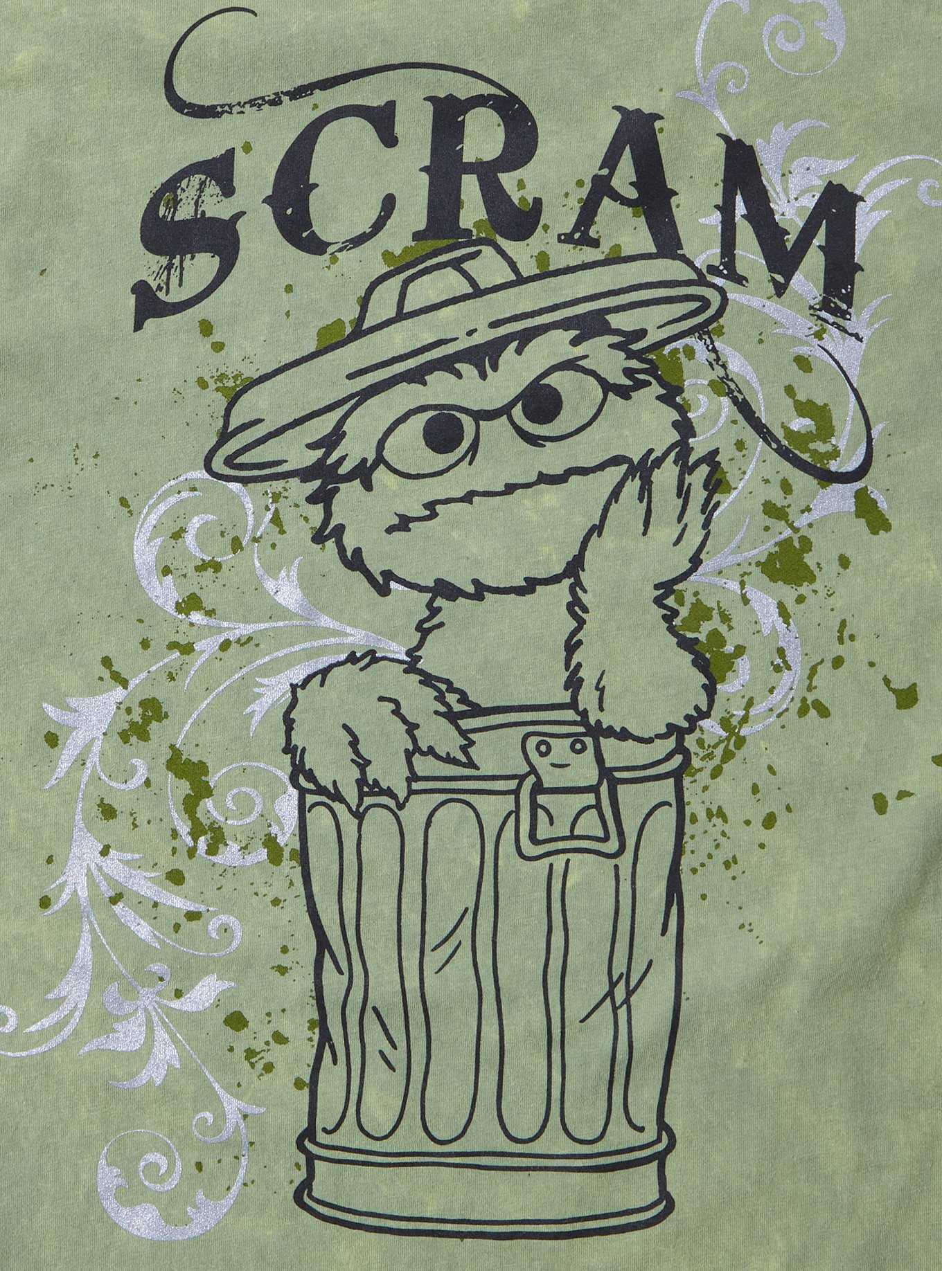 Sesame Street Oscar The Grouch Boyfriend Fit Girls T-Shirt, , hi-res