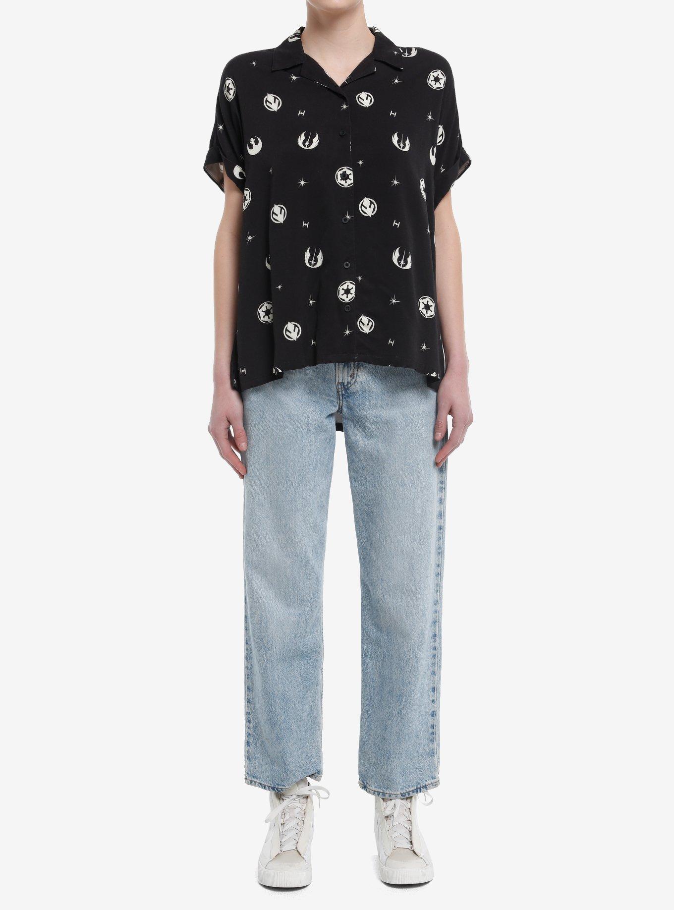 Her Universe Star Wars Icons Dolman Woven Button-Up Her Universe Exclusive, MULTI, alternate