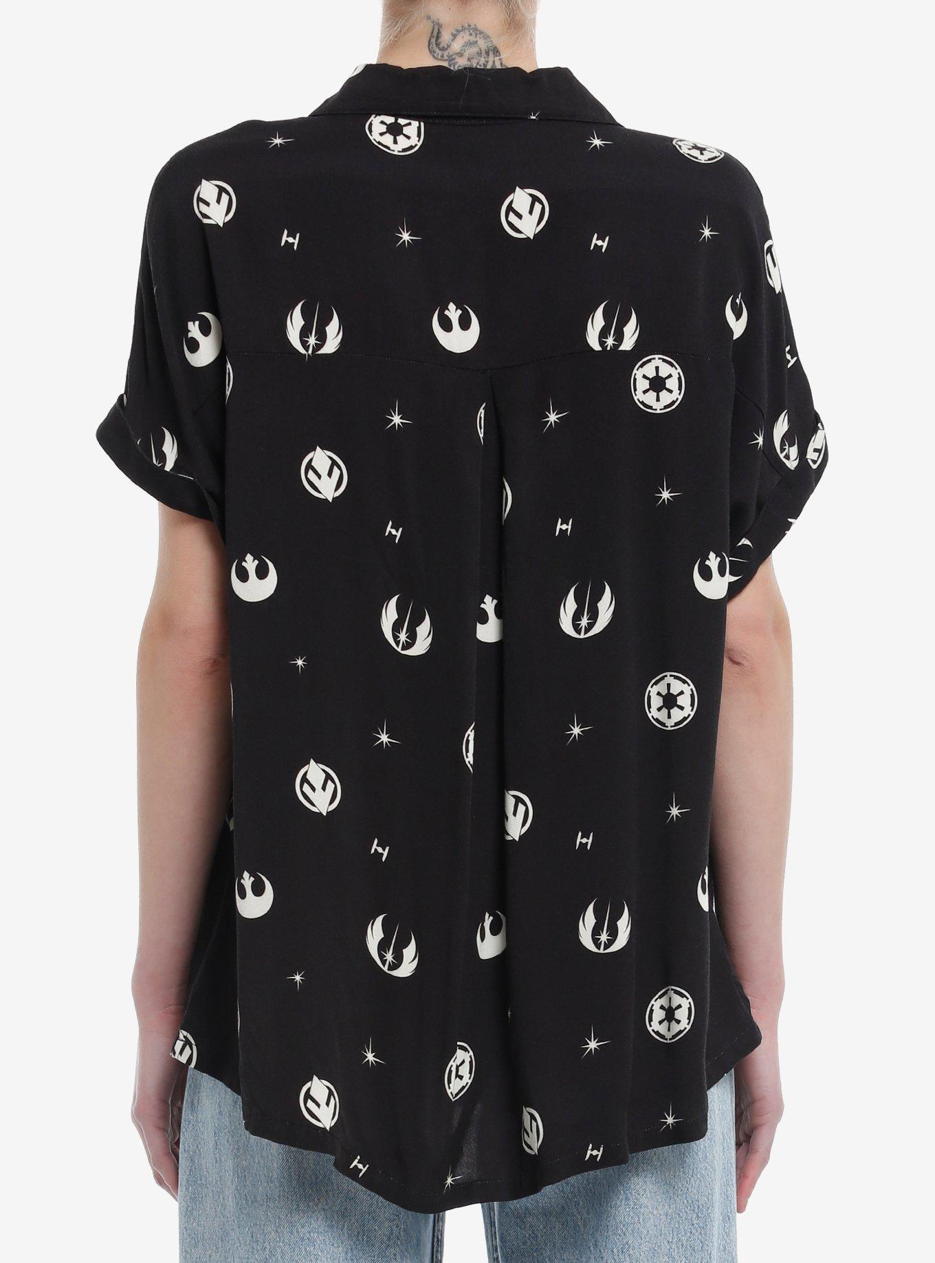 Her Universe Star Wars Icons Dolman Woven Button-Up Her Universe Exclusive, MULTI, alternate