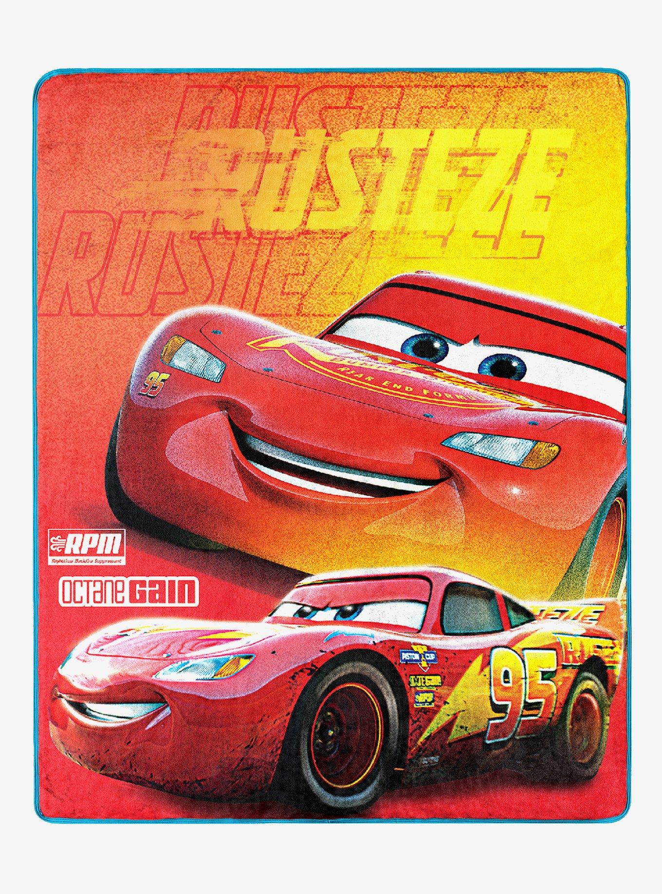 Disney Pixar Cars Rusteze Lightning Silk Touch Throw With Cloud Pillow, , alternate