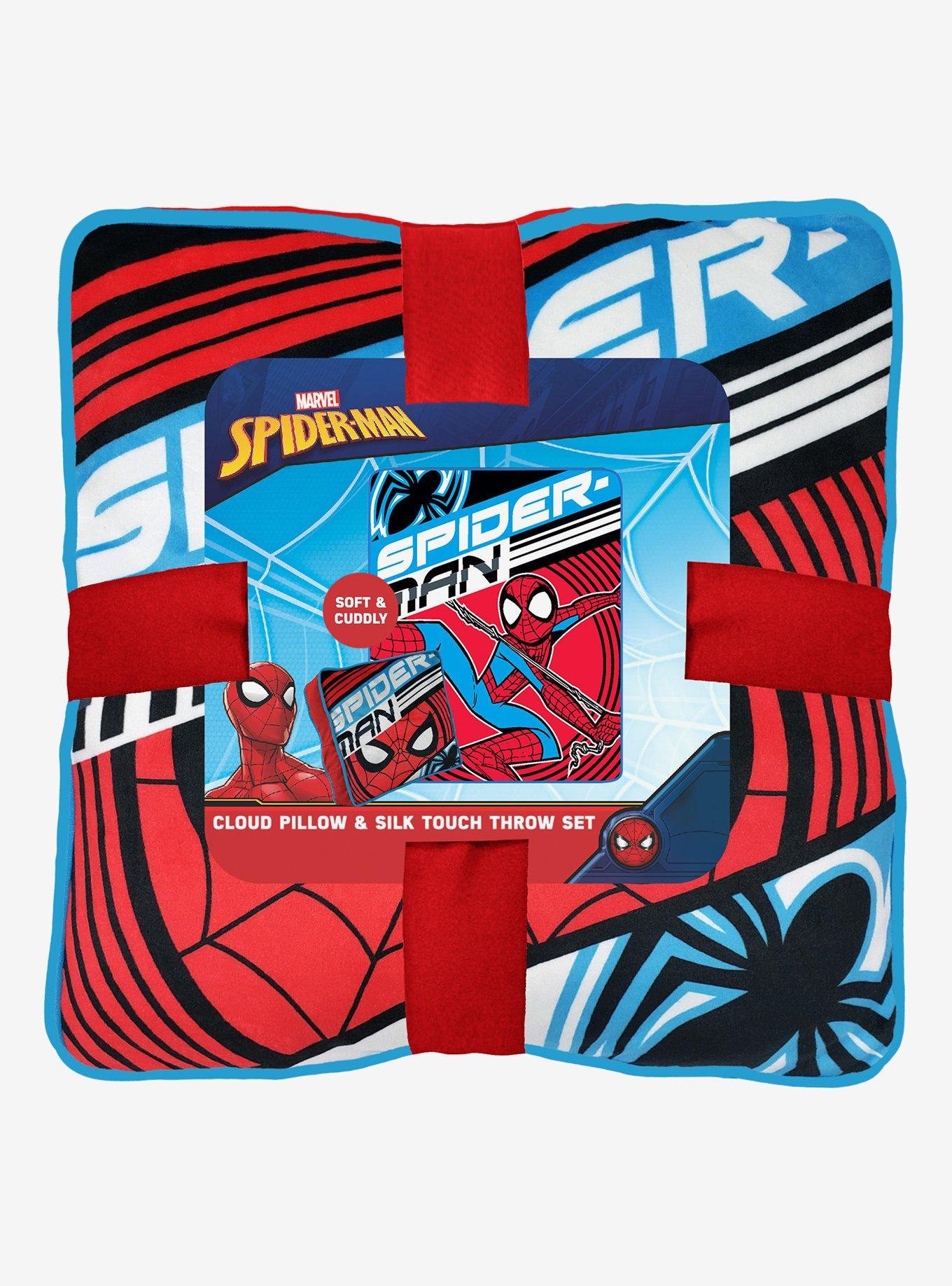 Marvel Spider-Man Speedy Swing Silk Touch Throw With Cloud Pillow, , alternate