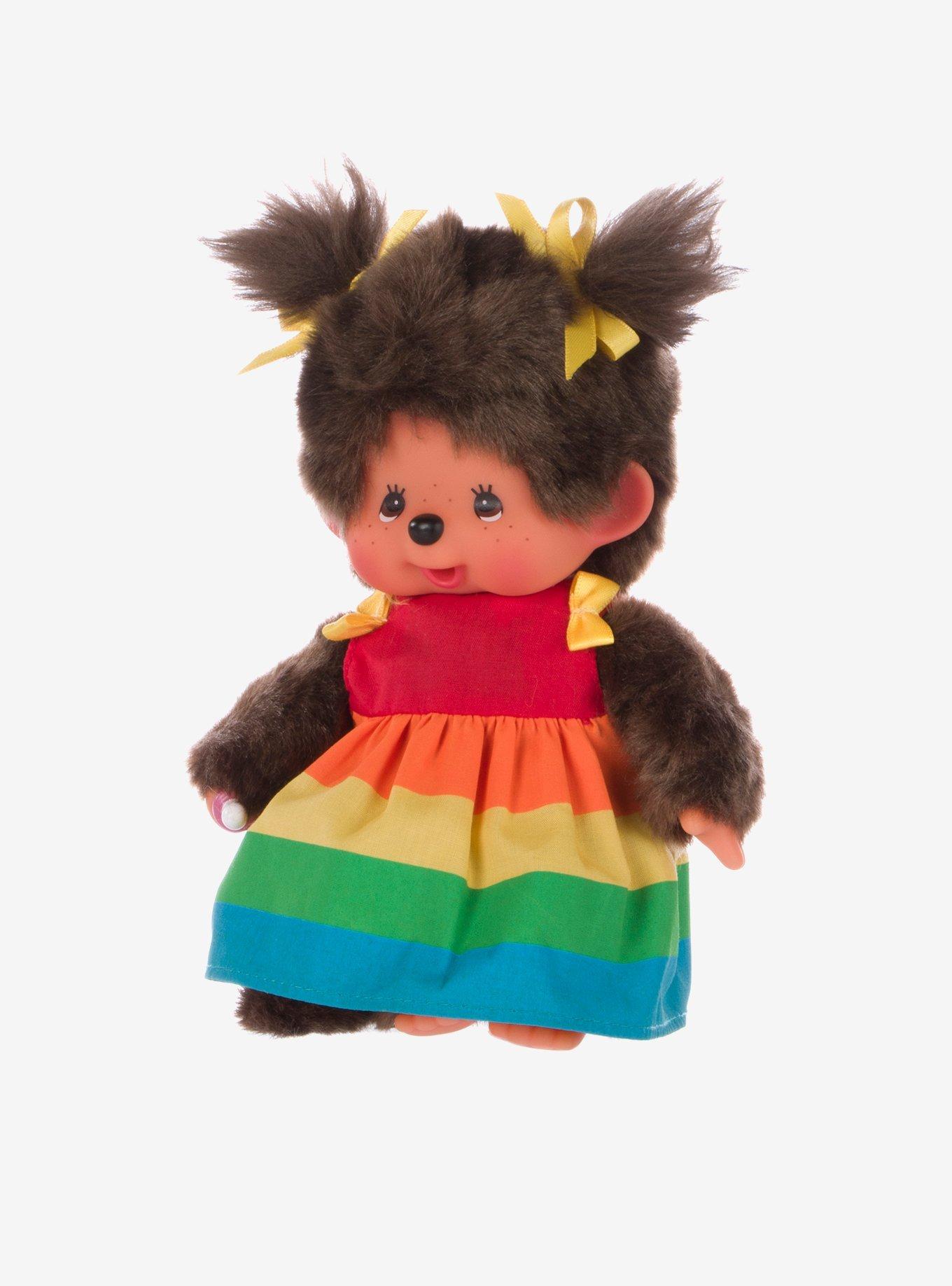 Monchhichi Rainbow Dress Girl Doll, , alternate