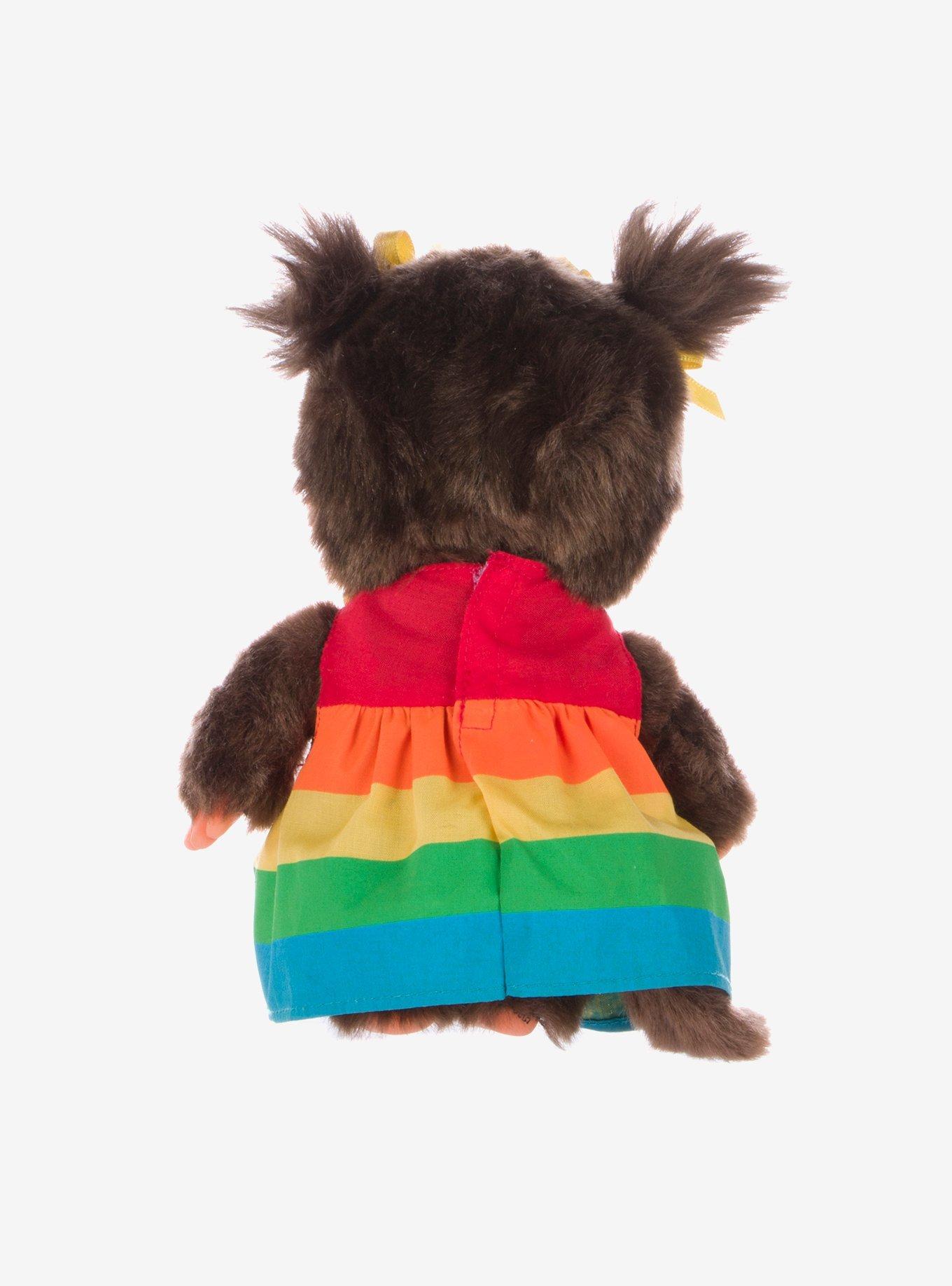 Monchhichi Rainbow Dress Girl Doll, , alternate