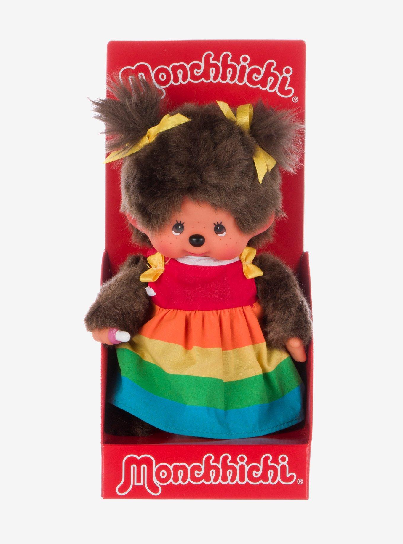 Monchhichi Rainbow Dress Girl Doll, , alternate