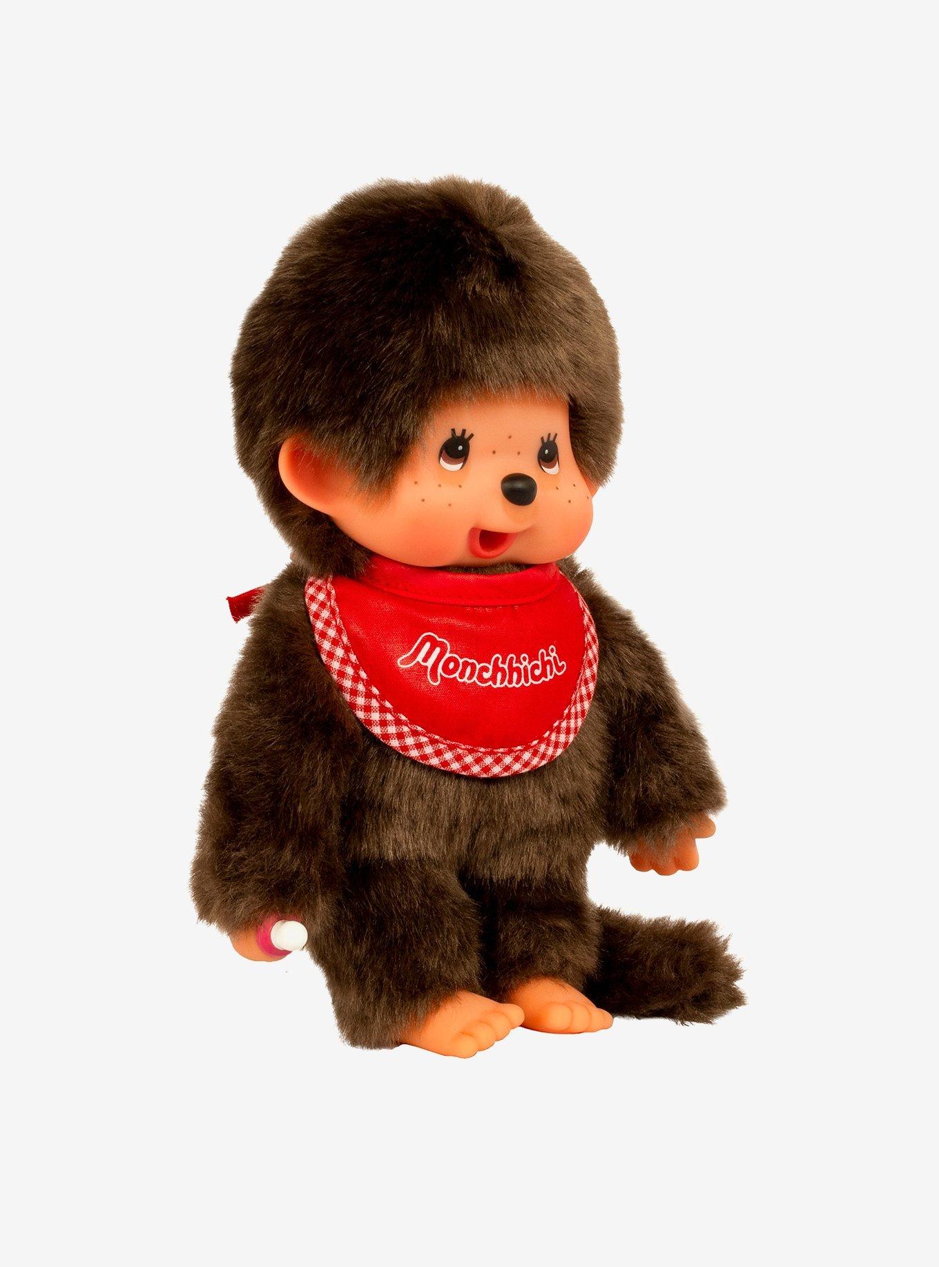 Monchhichi Red Bib Boy Doll, , alternate