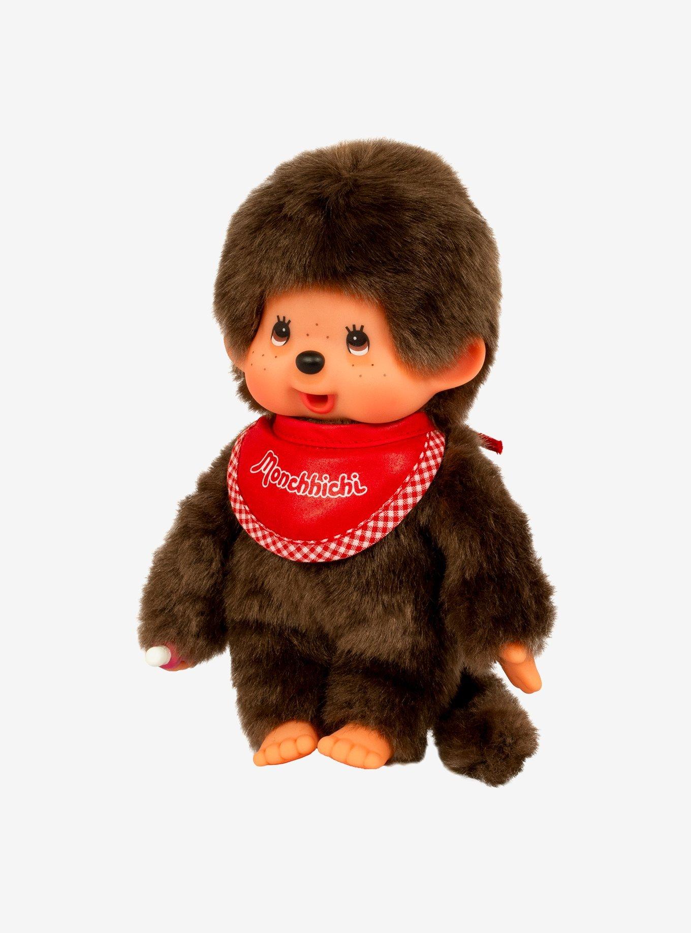 Monchhichi Red Bib Boy Doll, , alternate