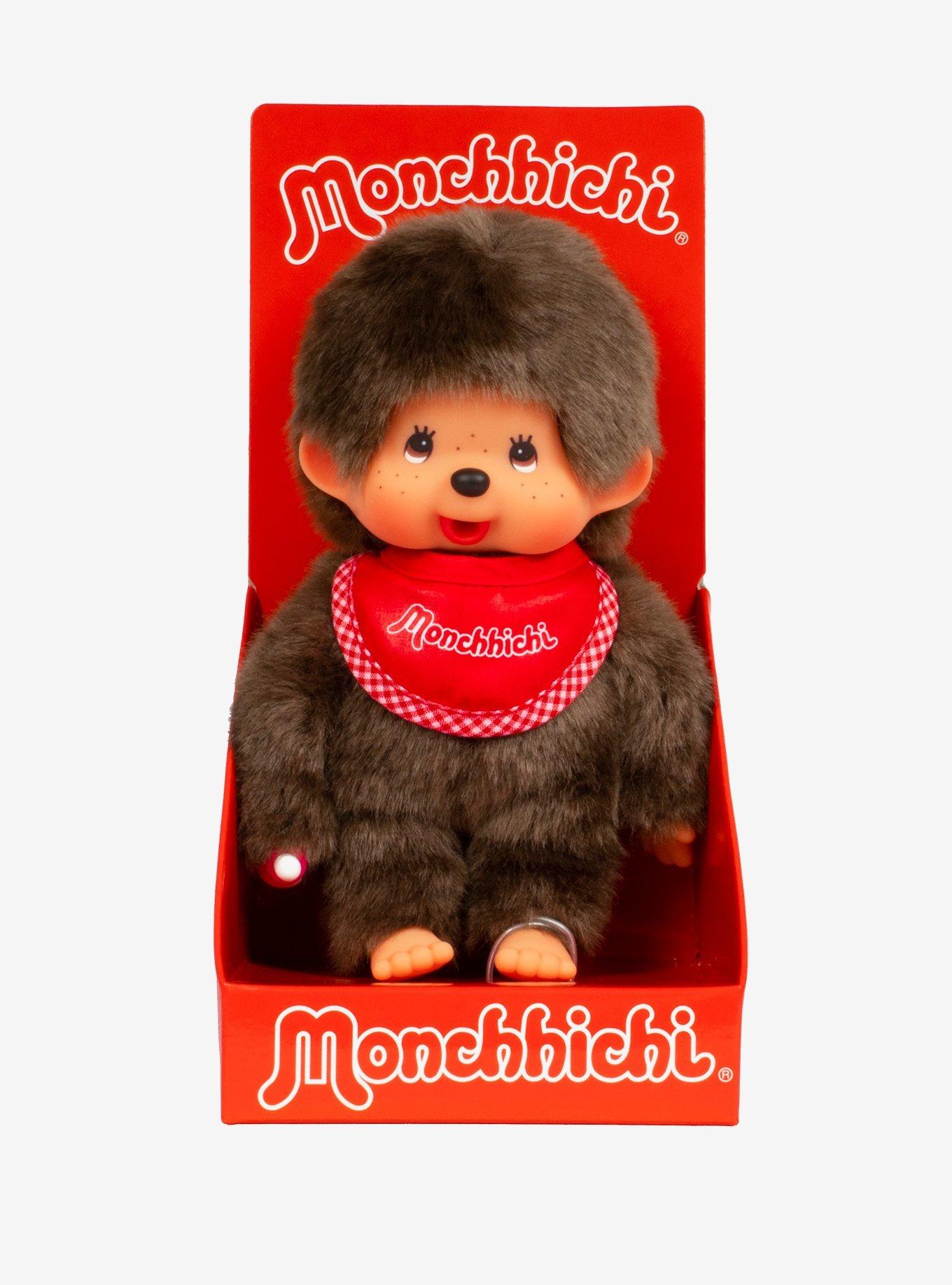 Monchhichi Red Bib Boy Doll, , alternate