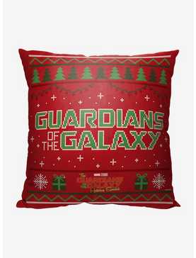 Marvel Guardians Of The Galaxy Ugly Christmas Sweater Printed Throw Pillow, , hi-res