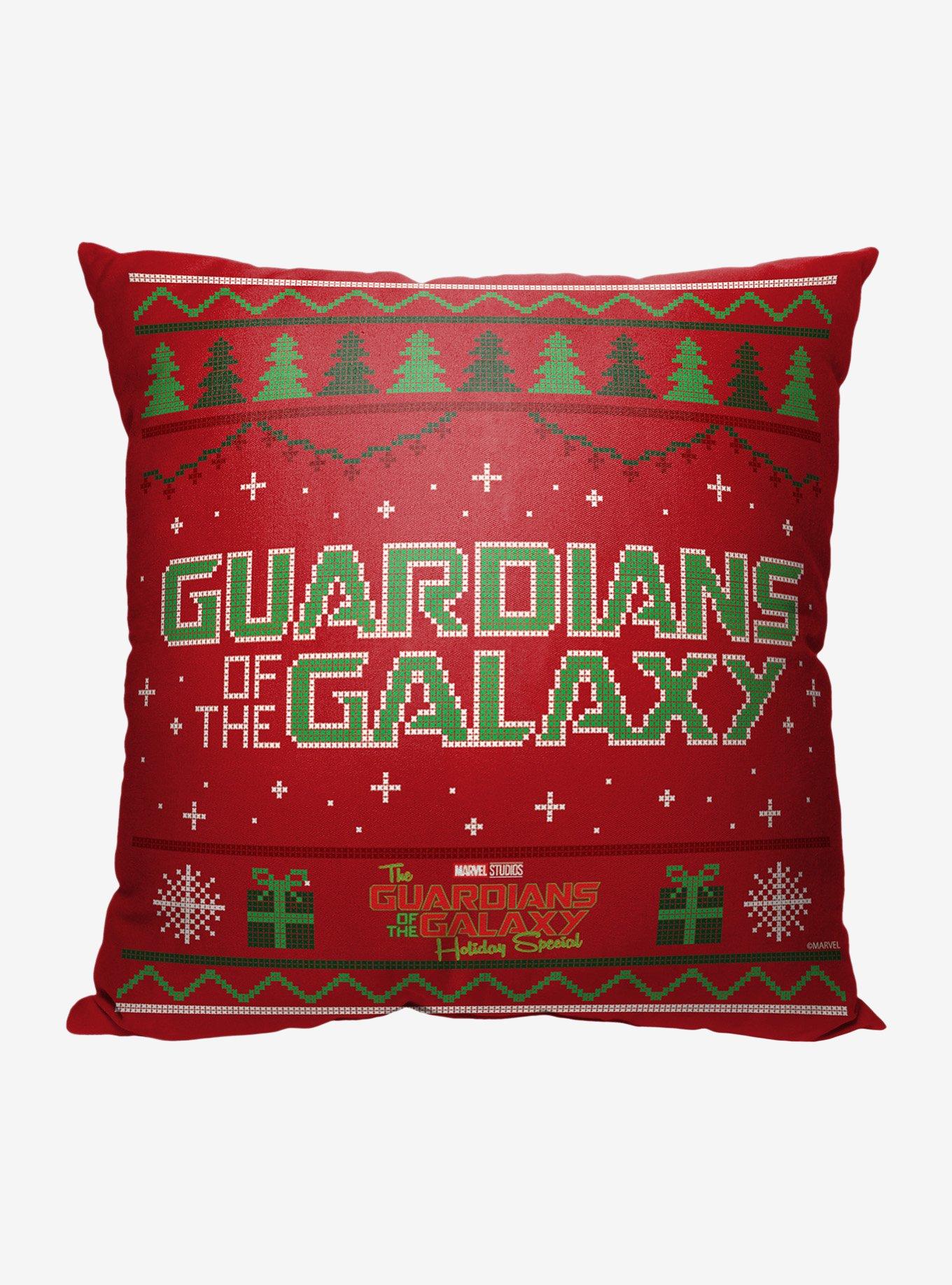 Marvel Guardians Of The Galaxy Ugly Christmas Sweater Printed Throw Pillow, , alternate