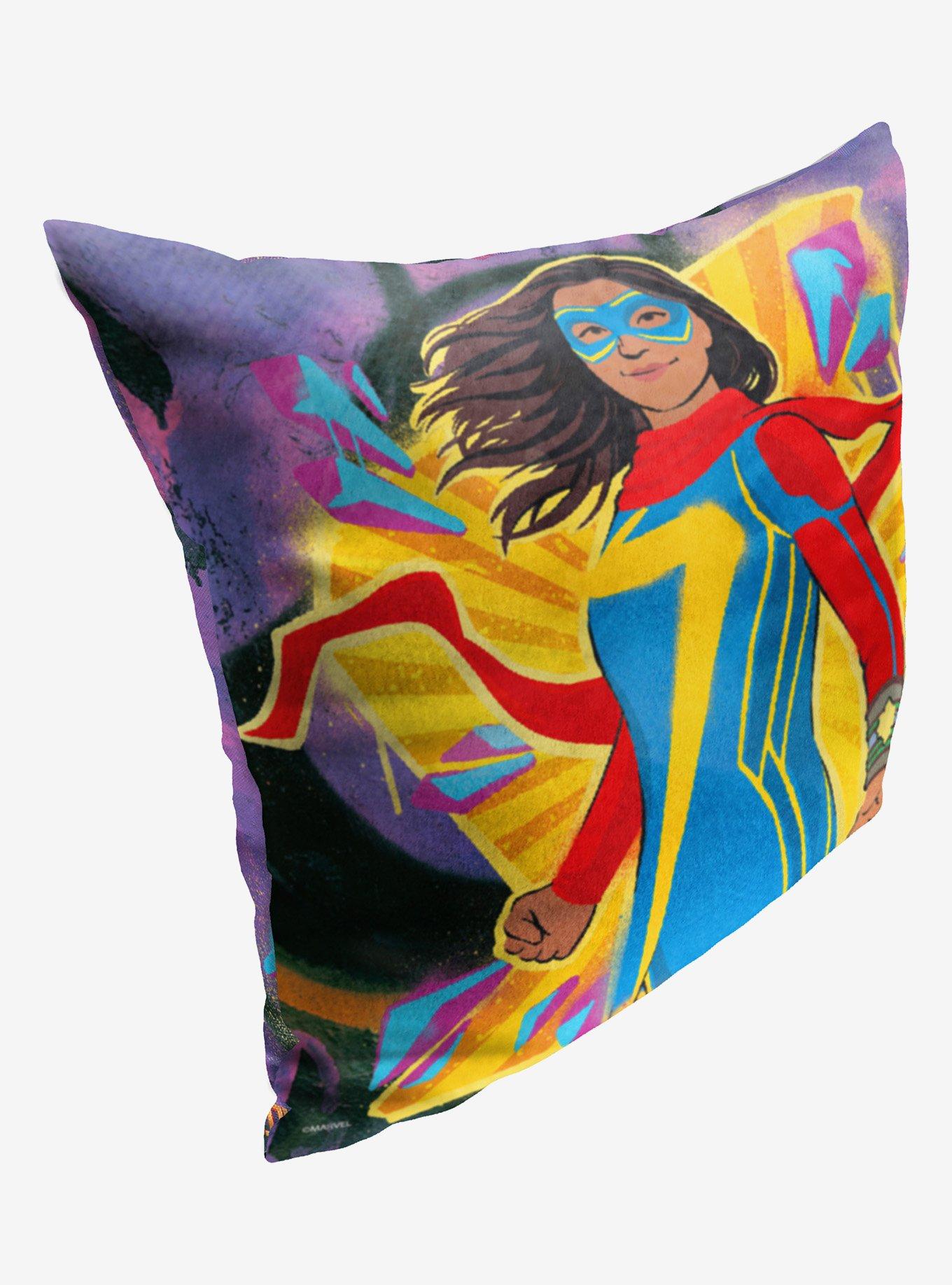 Marvel Ms Marvel Graffiti Marvel Printed Throw Pillow, , alternate