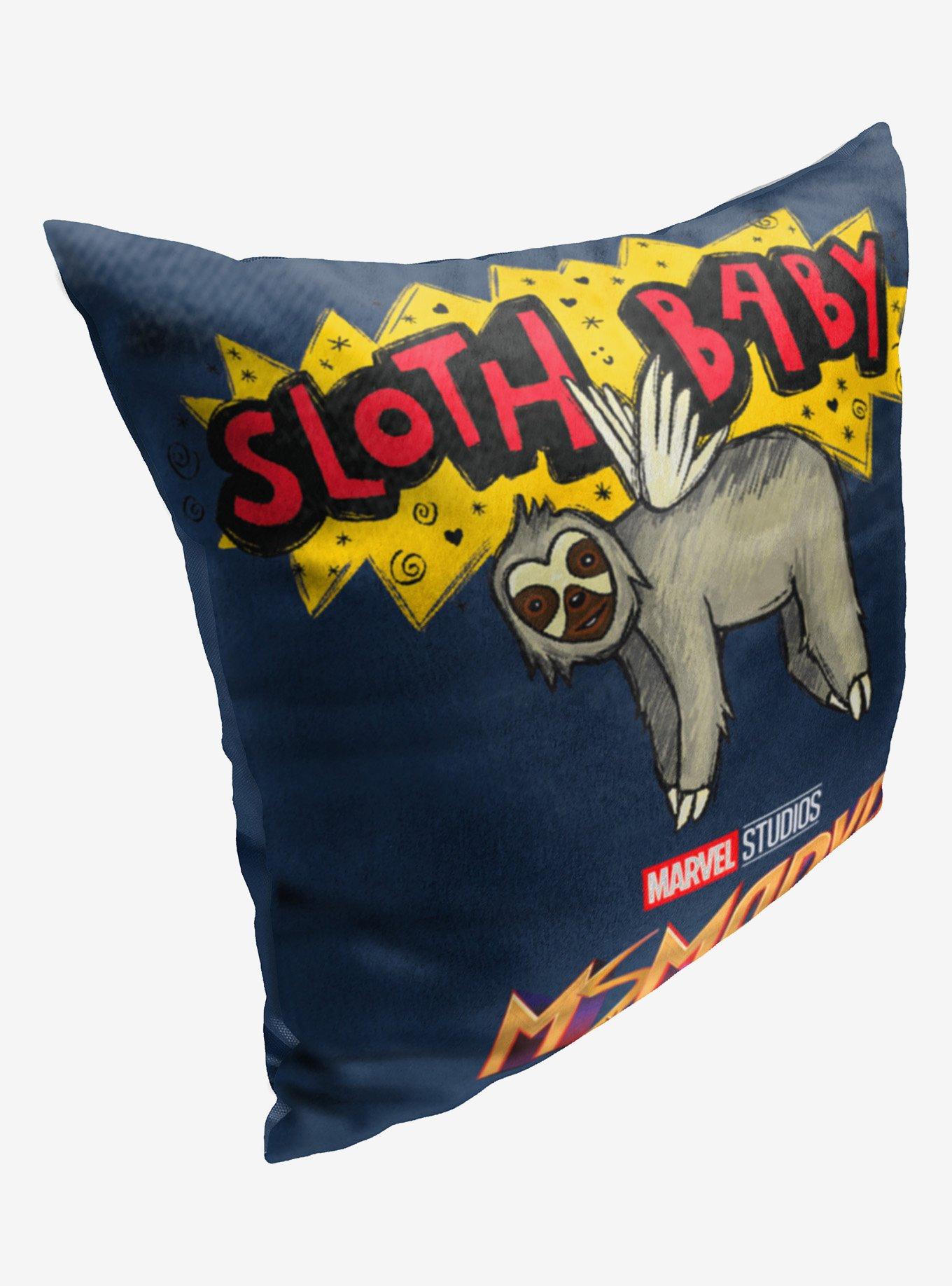 Marvel Ms Marvel Sloth Baby Printed Throw Pillow, , hi-res