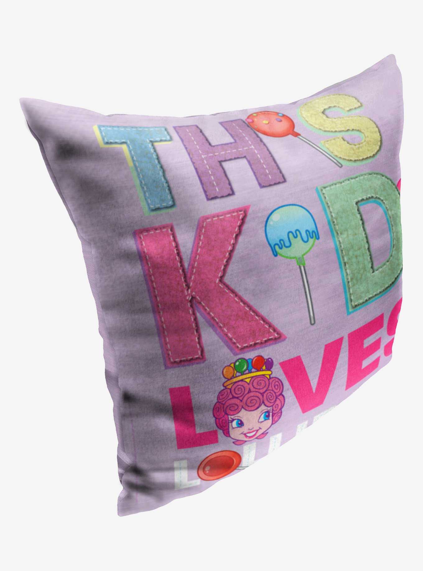 Candyland Love Lollipops Printed Throw Pillow, , hi-res