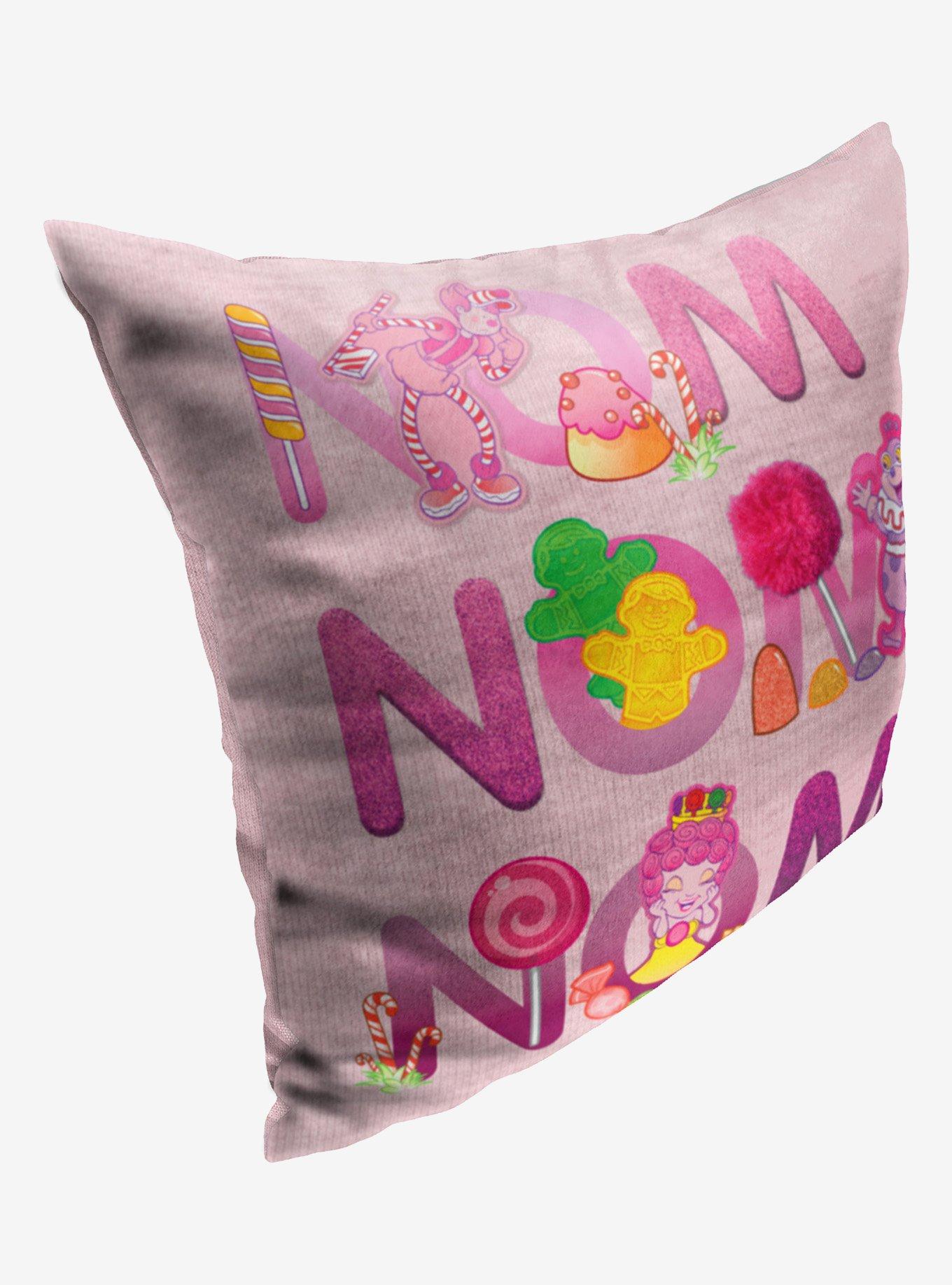 Candyland Nom Nom Nom Printed Throw Pillow, , alternate