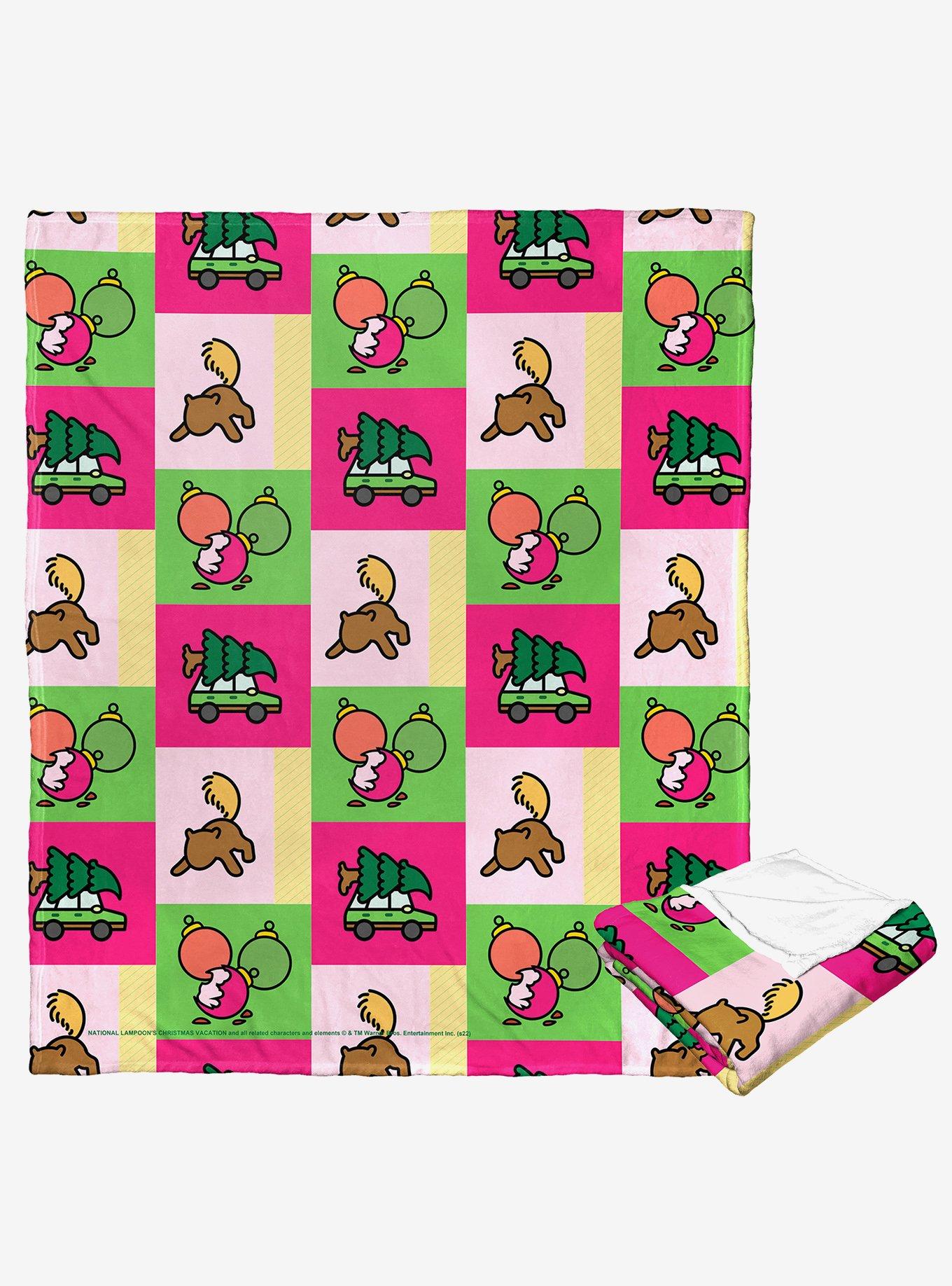 National Lampoon's Christmas Vacation Christmas Squares Silk Touch Throw Blanket, , hi-res