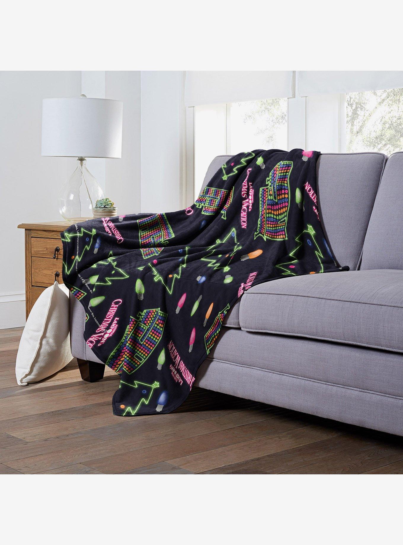 National Lampoon's Christmas Vacation Neon Christmas Lights Silk Touch Throw Blanket, , alternate