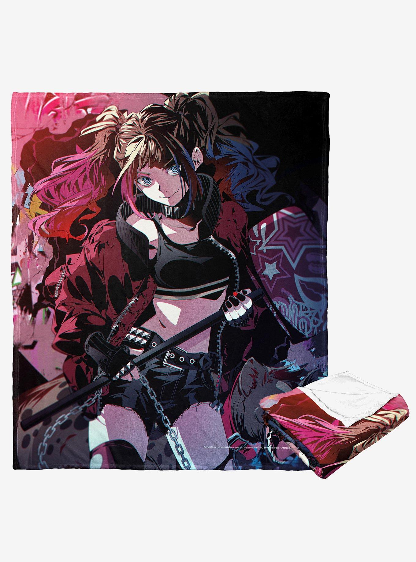 DC Harley Quinn Anime Harley Silk Touch Throw Blanket, , alternate