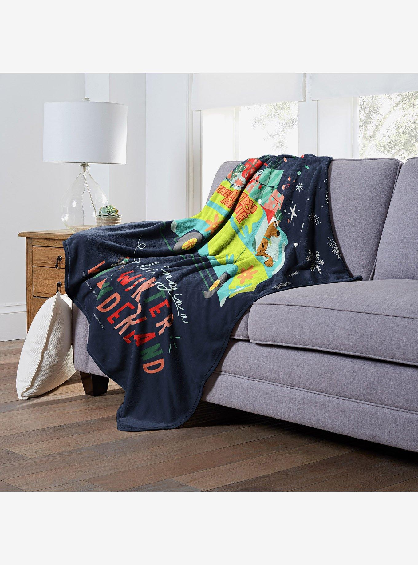 Scooby-Doo! Driving In A Winter Wonderland Silk Touch Throw Blanket, , alternate