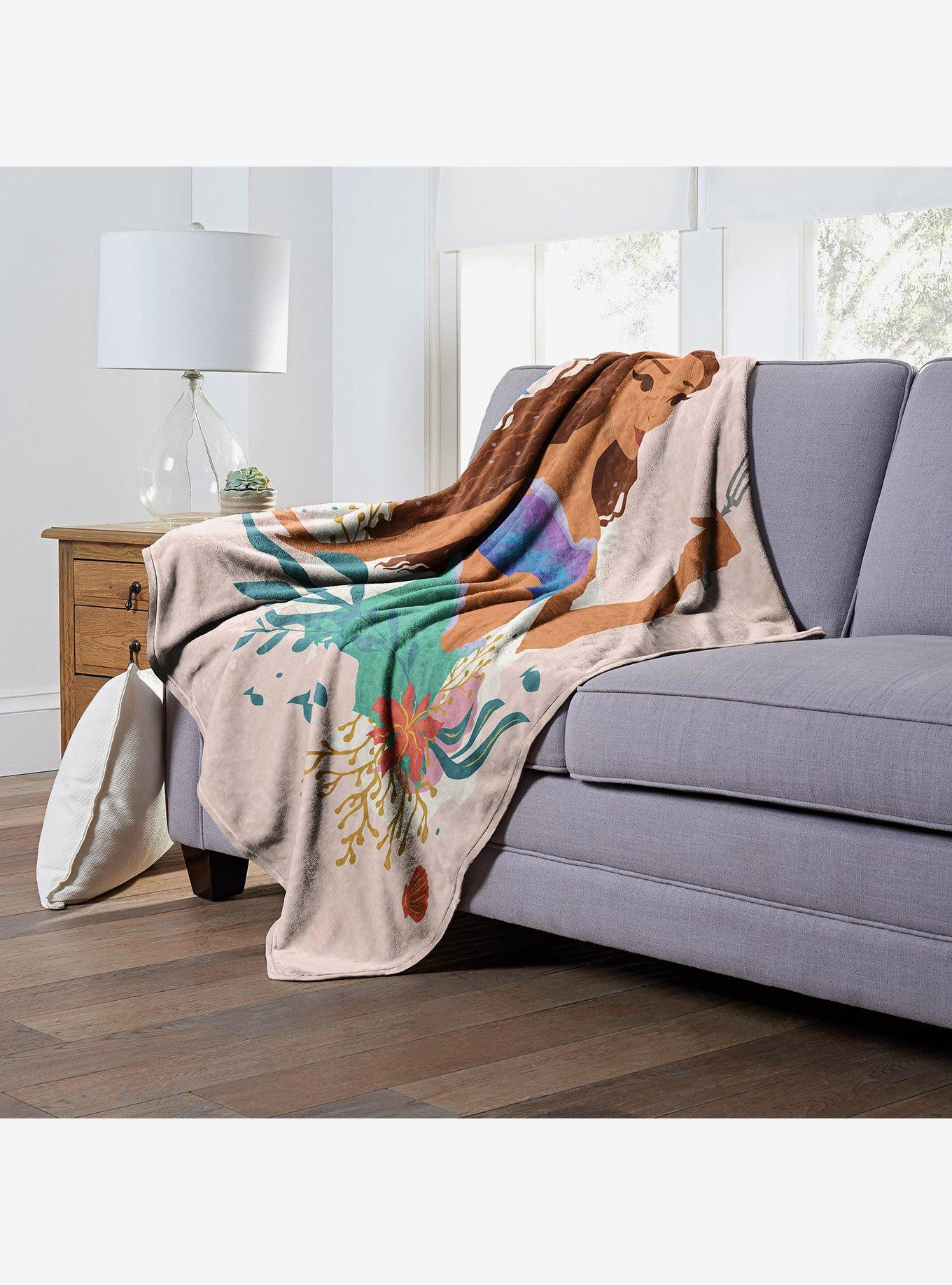 Disney The Little Mermaid Dinglehopper Disc Silk Touch Throw, , alternate
