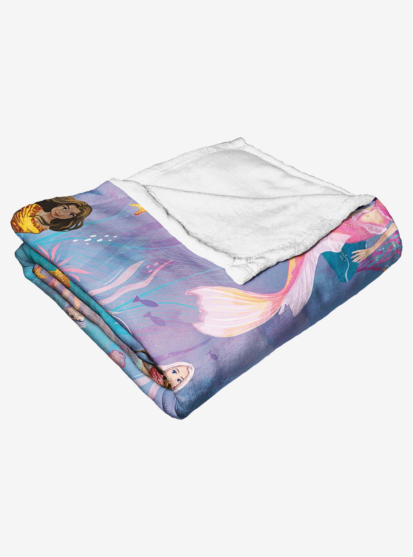 Disney The Little Mermaid Daughters of Triton Silk Touch Throw, , alternate