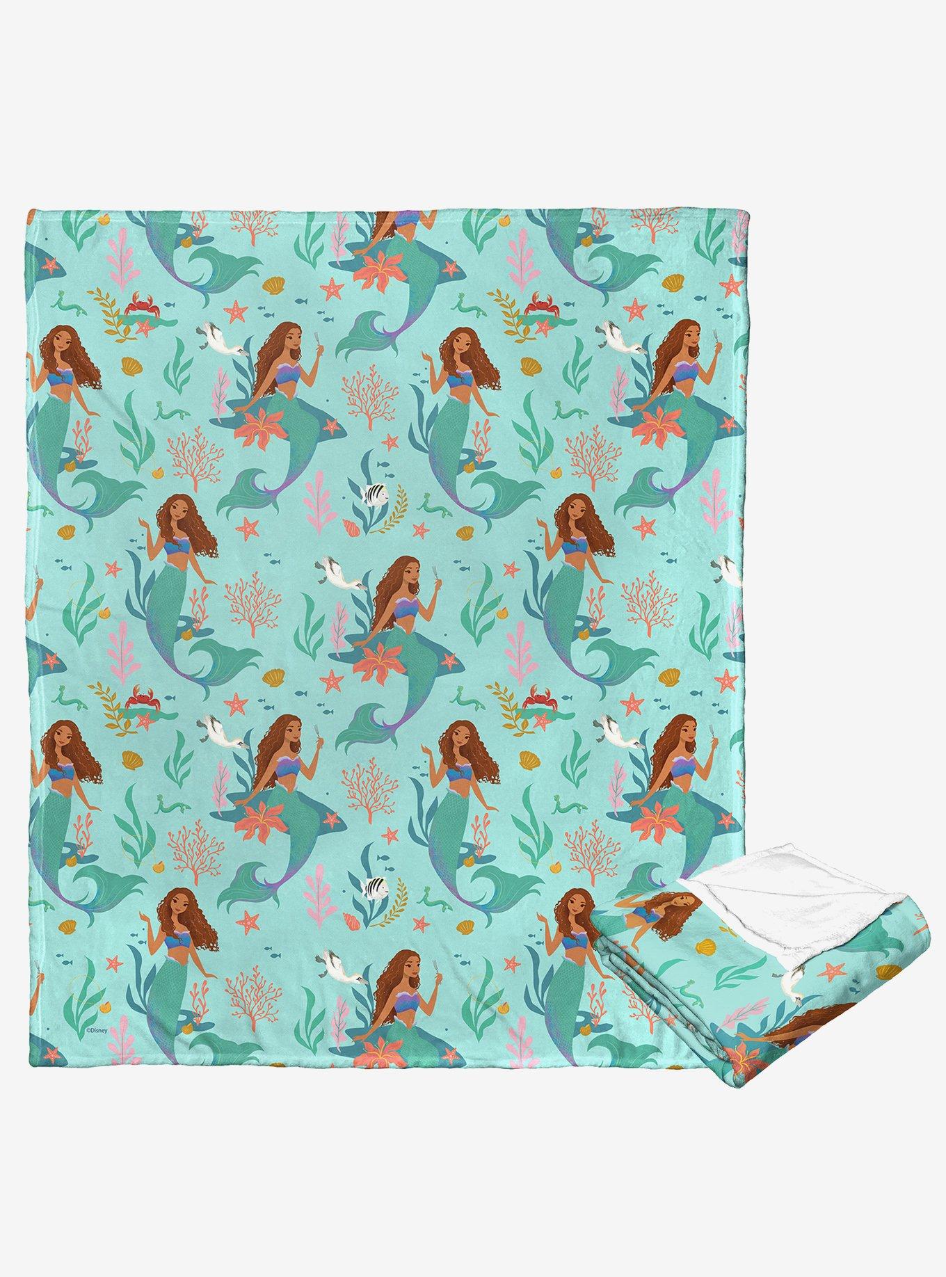 Disney The Little Mermaid Seafoam Sweetheart Silk Touch Throw, , hi-res