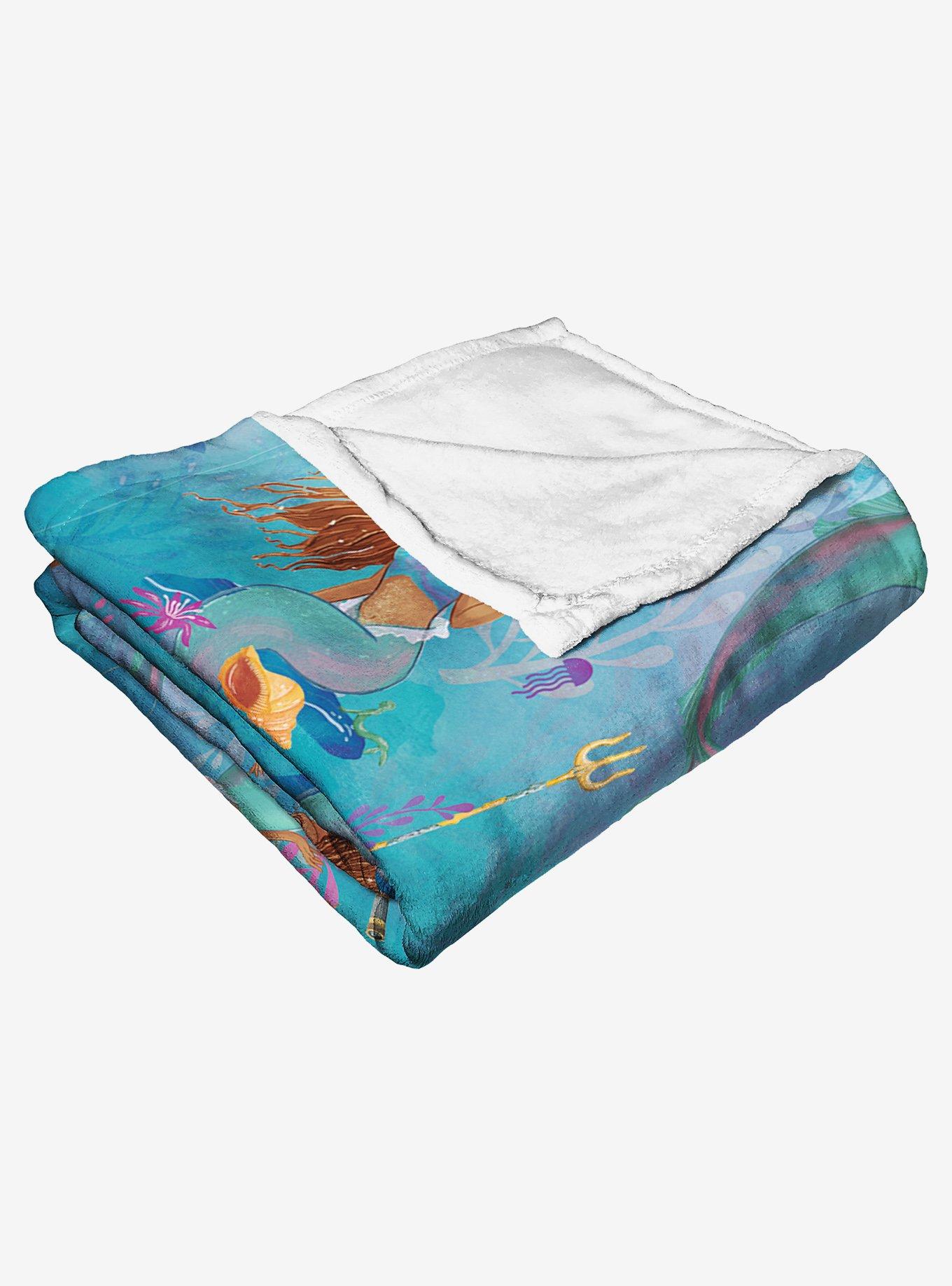 Disney The Little Mermaid Ocean Adventures Silk Touch Throw, , alternate