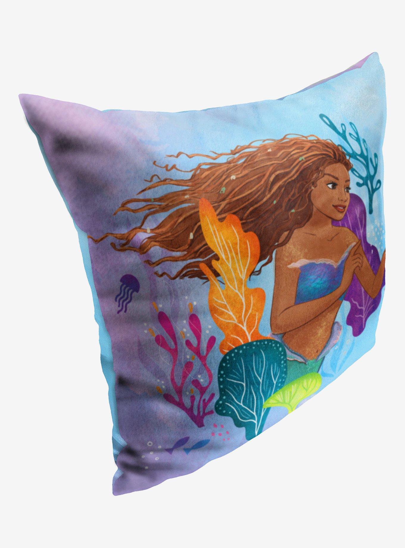 Disney The Little Mermaid Fish Friends Printed Throw Pillow, , alternate
