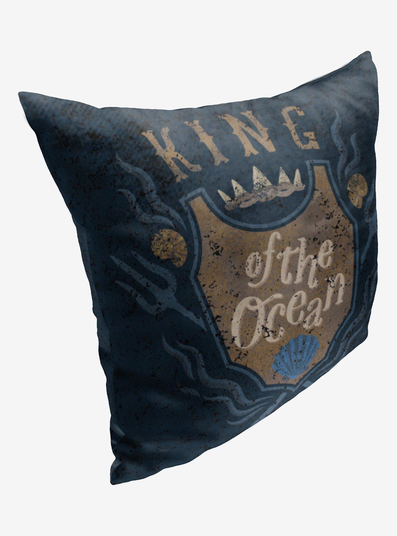 Disney The Little Mermaid King Of The Sea Printed Throw Pillow, , alternate