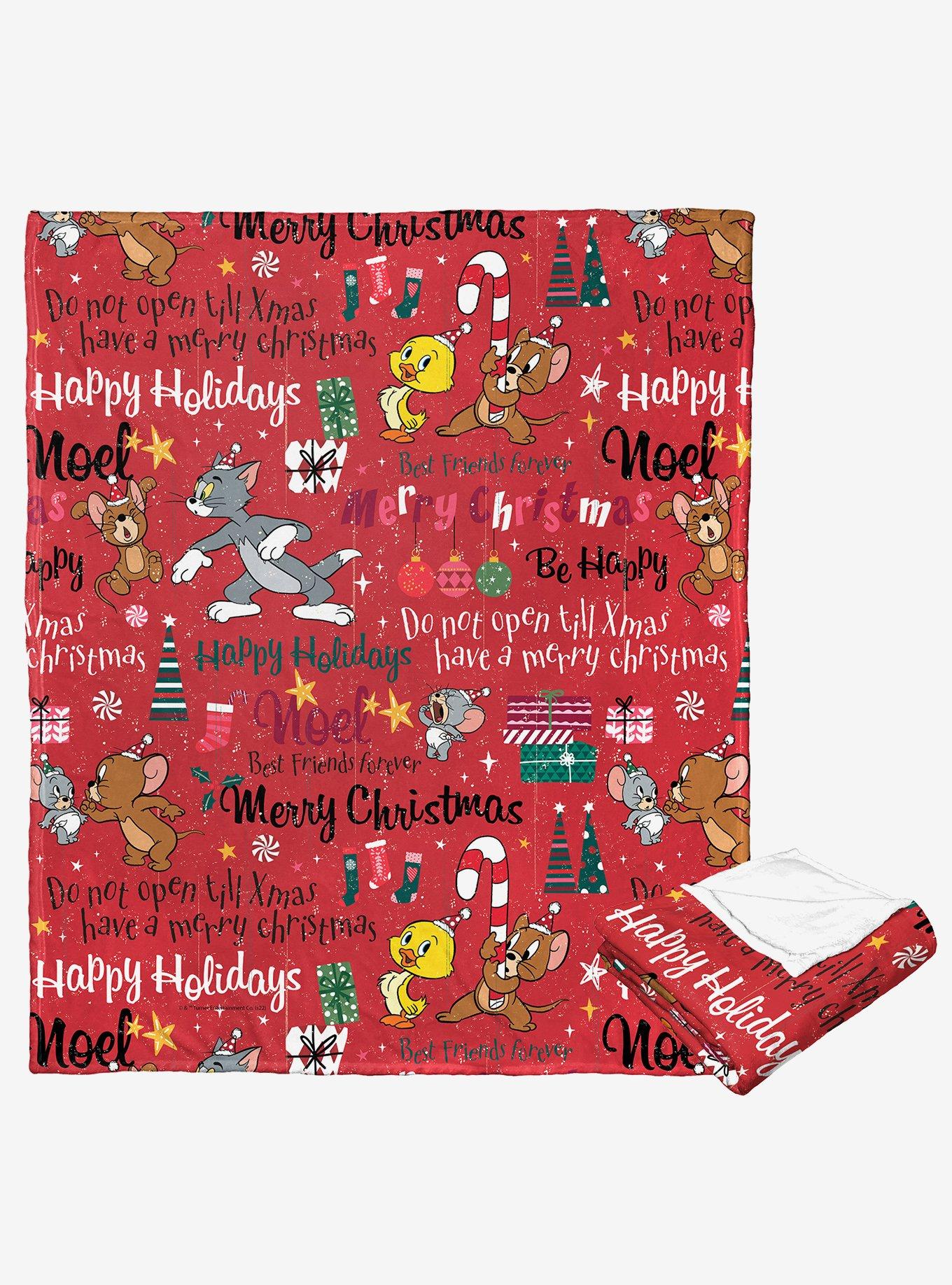 Tom And Jerry Festive Cheer Silk Touch Throw, , alternate