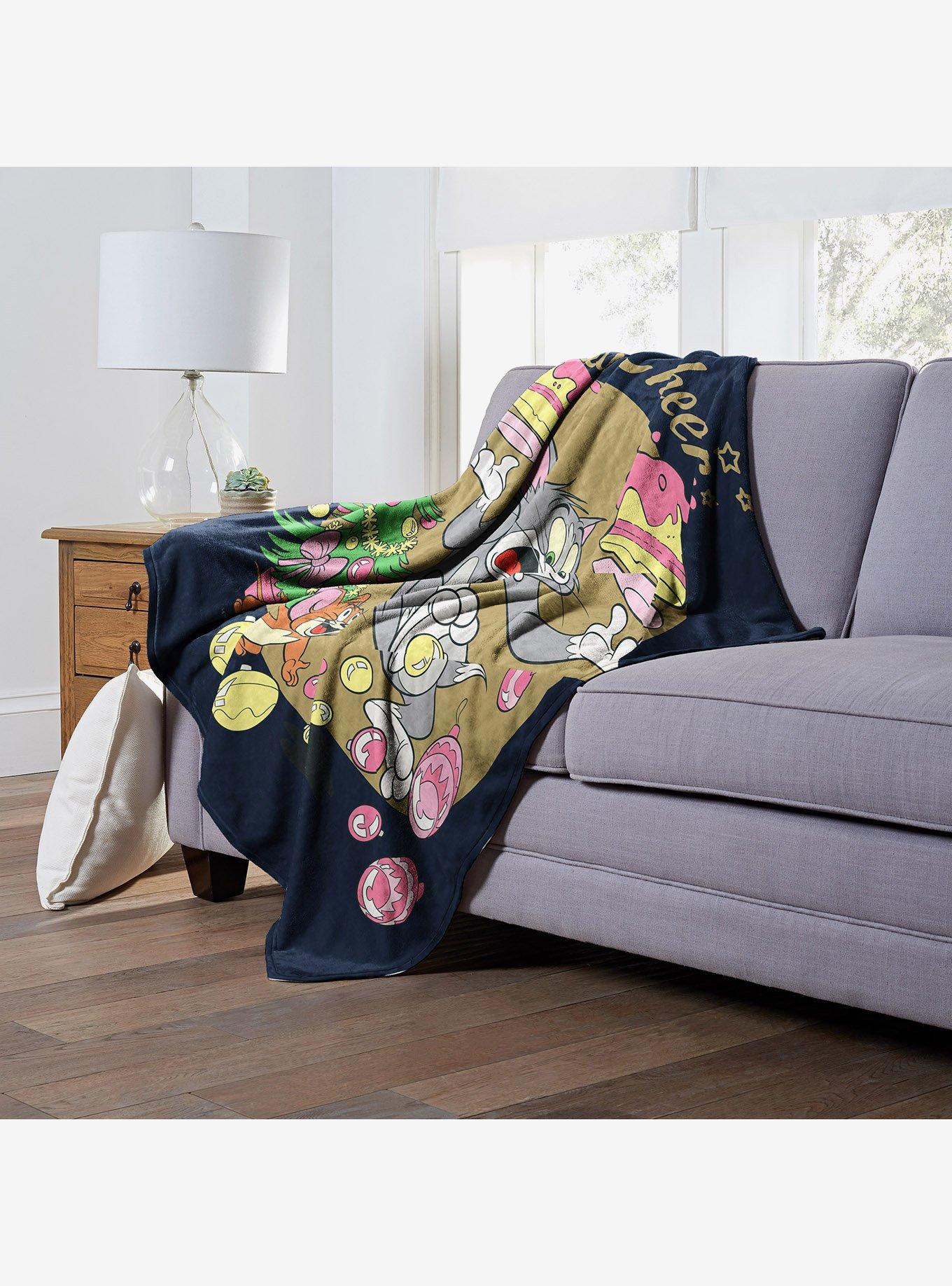 Tom And Jerry Holiday Cheer And Mischief Silk Touch Throw, , alternate