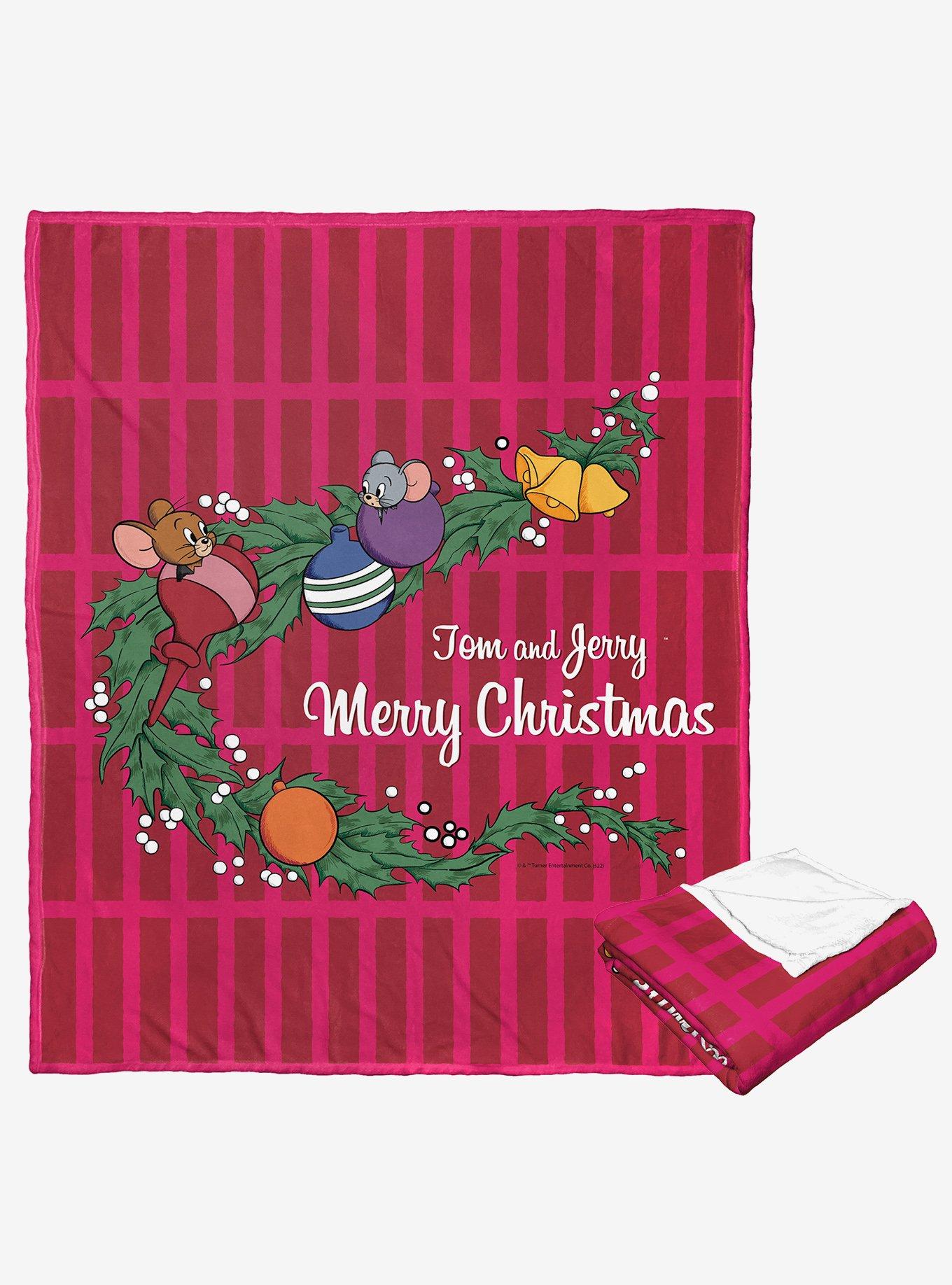 Tom And Jerry Merry Christmas Silk Touch Throw, , alternate