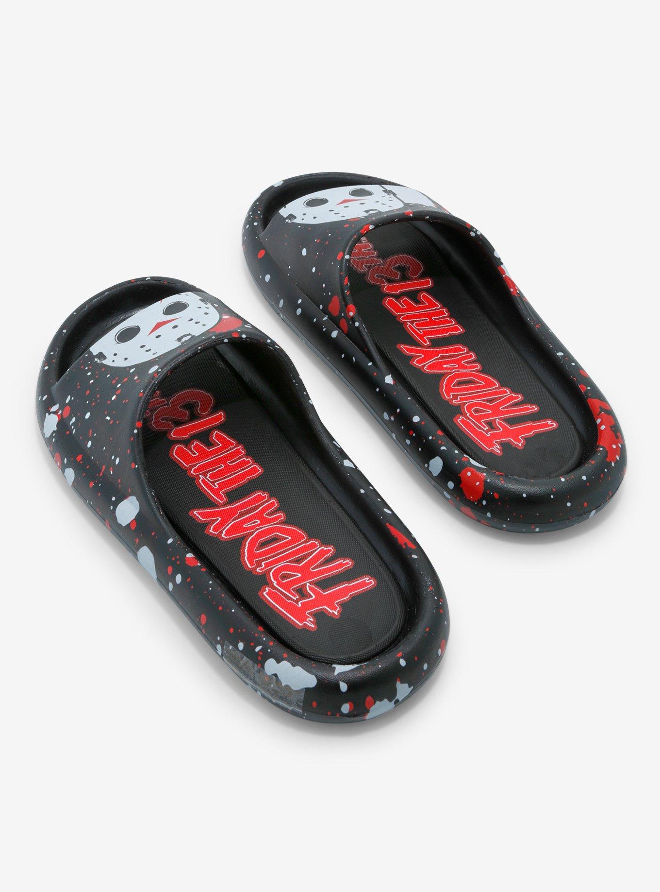 Friday The 13th Jason Mask Slide Sandals, MULTI, alternate