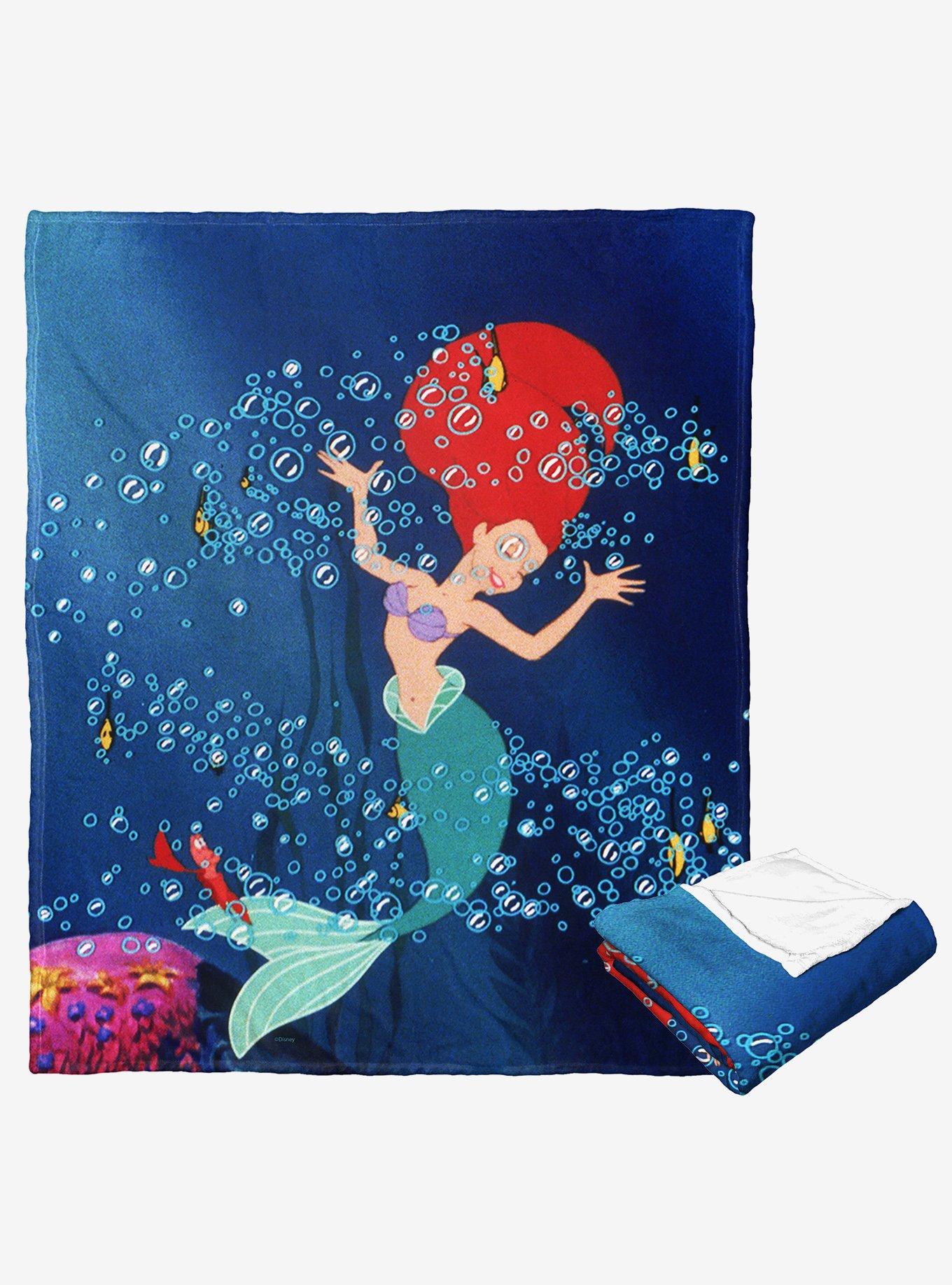 Disney The Little Mermaid Classic Life Is The Bubbles Silk Touch Throw Blanket, , alternate