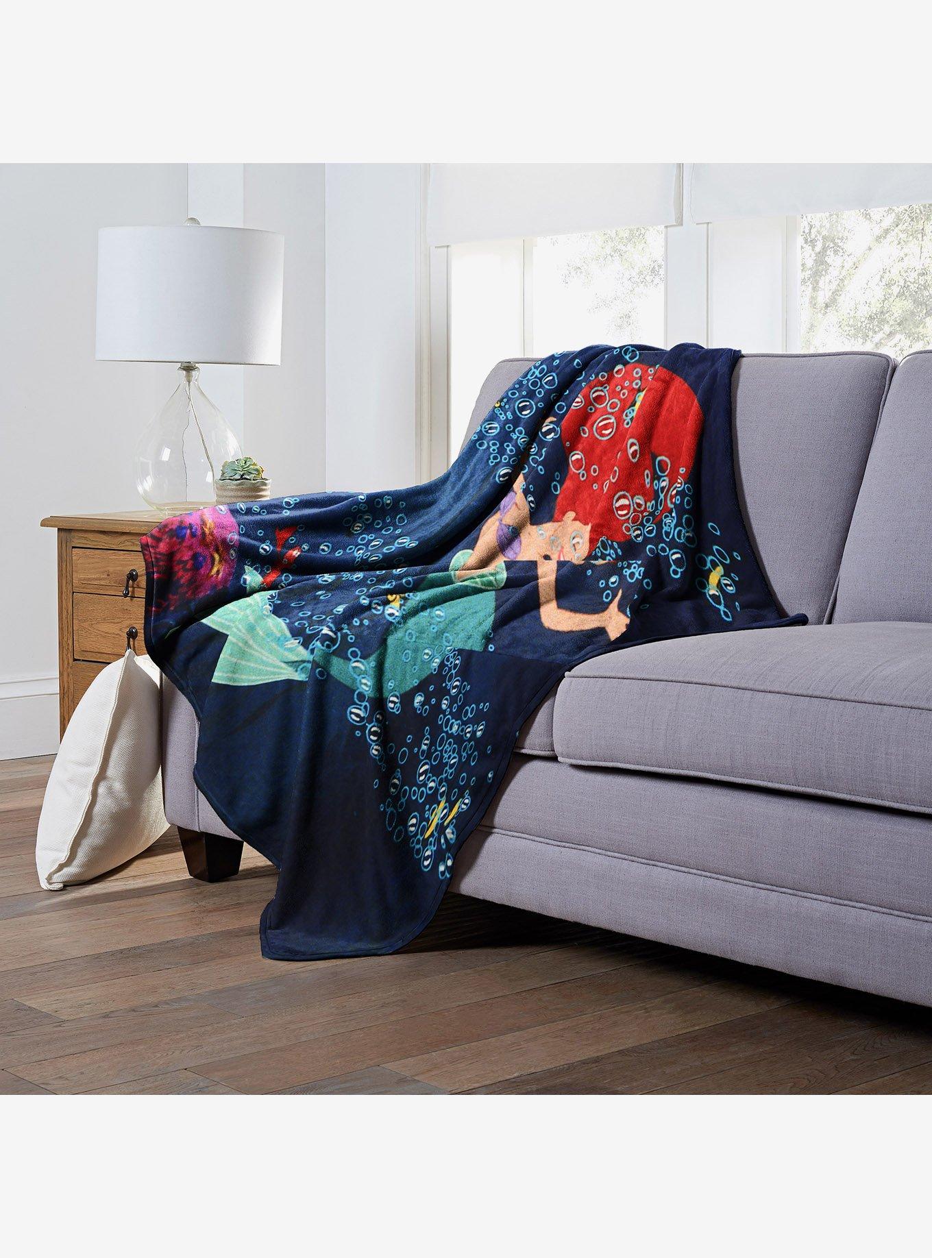Disney The Little Mermaid Classic Life Is The Bubbles Silk Touch Throw Blanket, , alternate