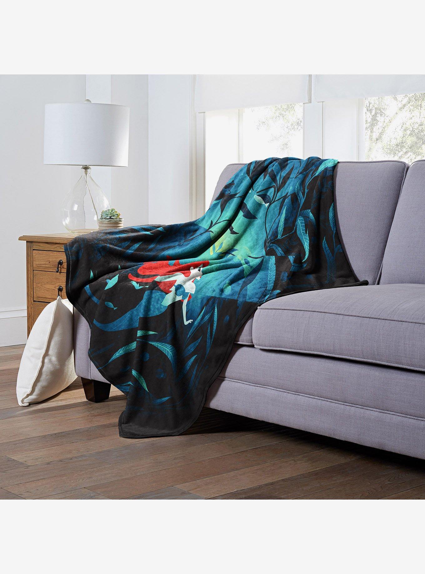 Disney The Little Mermaid Classic Ariel And Ursula Silk Touch Throw Blanket, , alternate