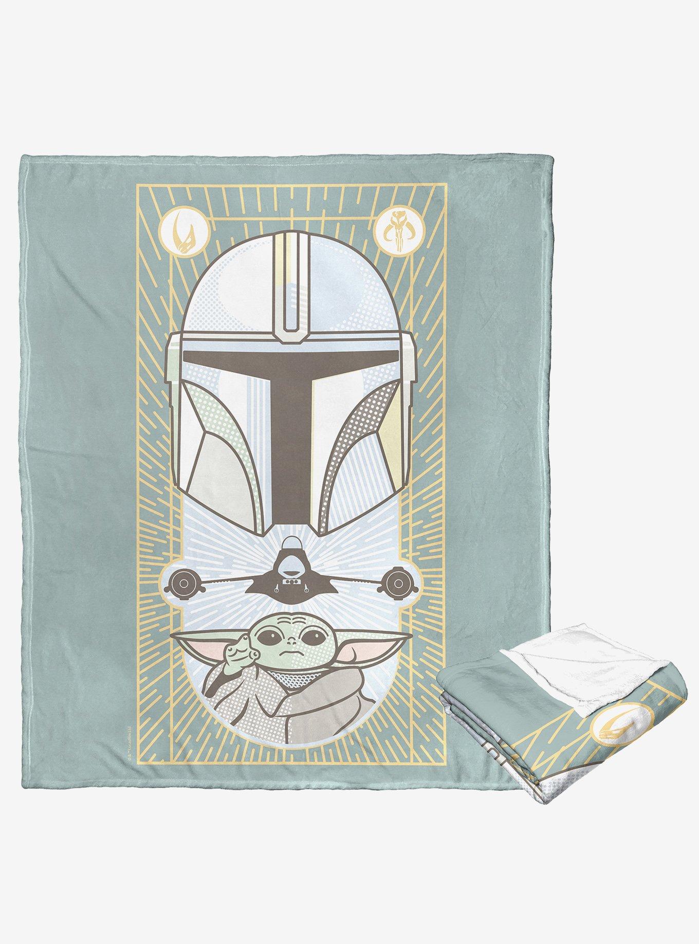 Star Wars The Mandalorian Art Deco Silk Touch Throw, , alternate