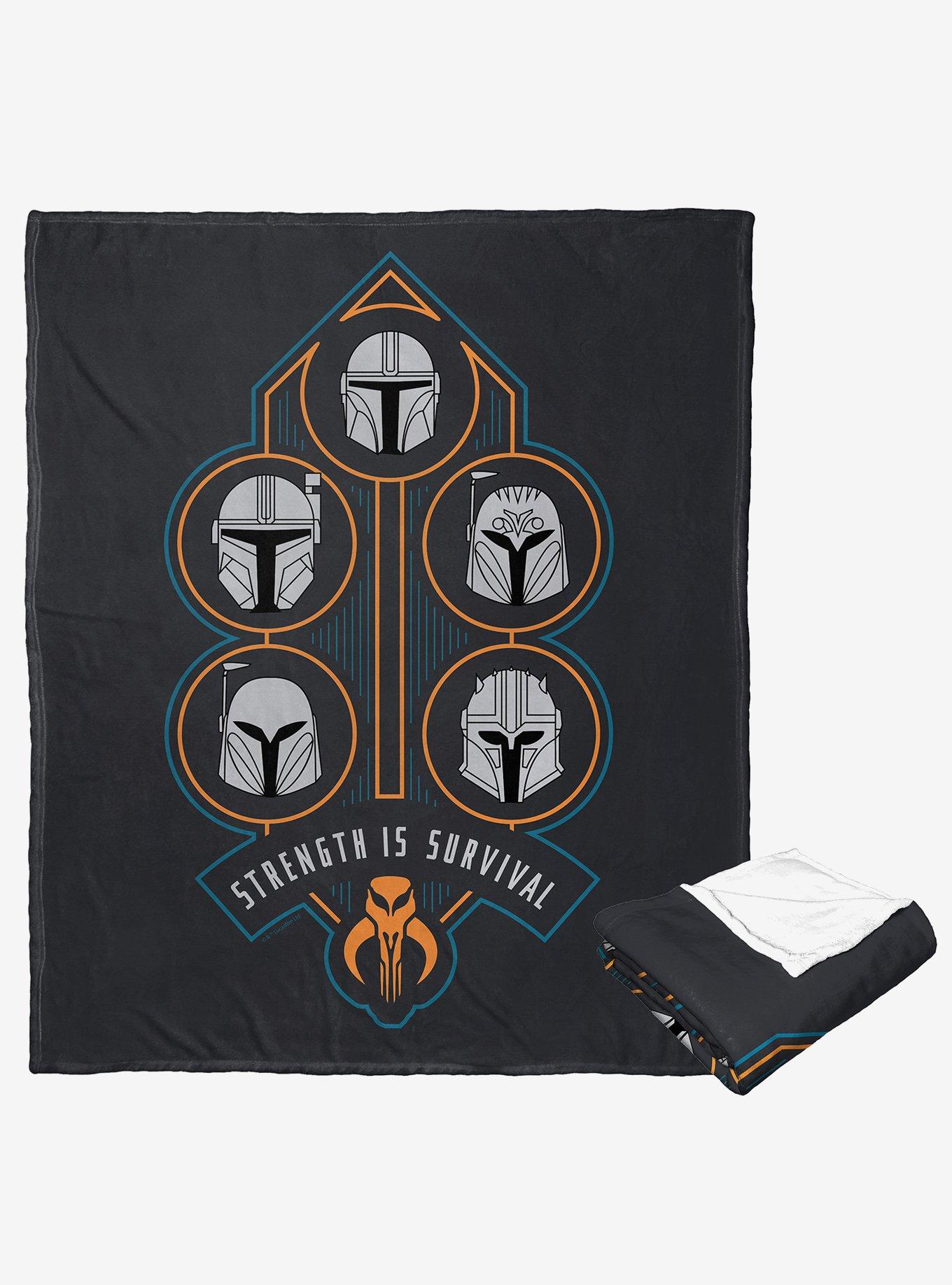 Star Wars The Mandalorian Strength Is Survival Silk Touch Throw, , alternate