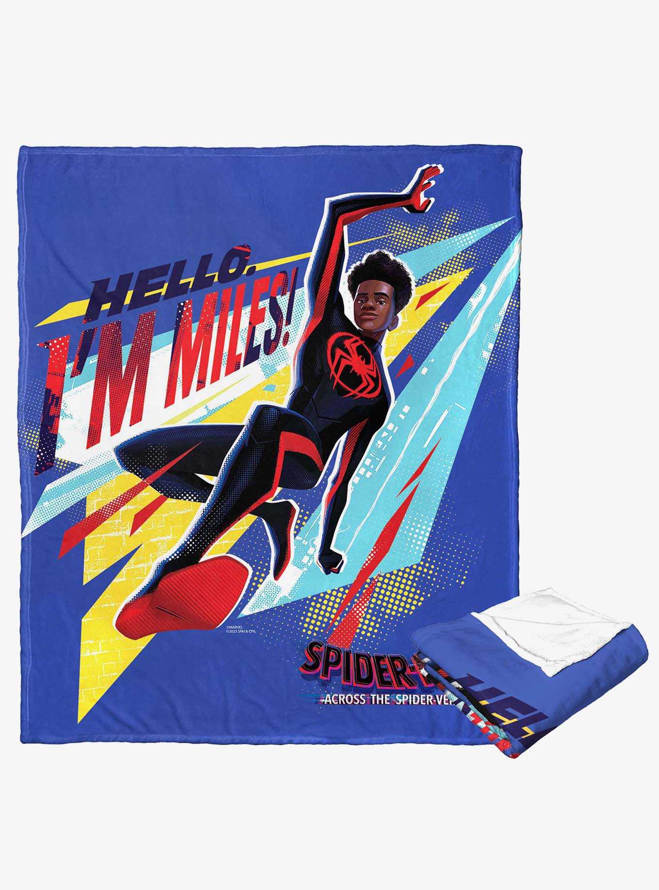 Marvel Spider-Man Across The Spiderverse Hello Miles Silk Touch Throw Blanket, , hi-res
