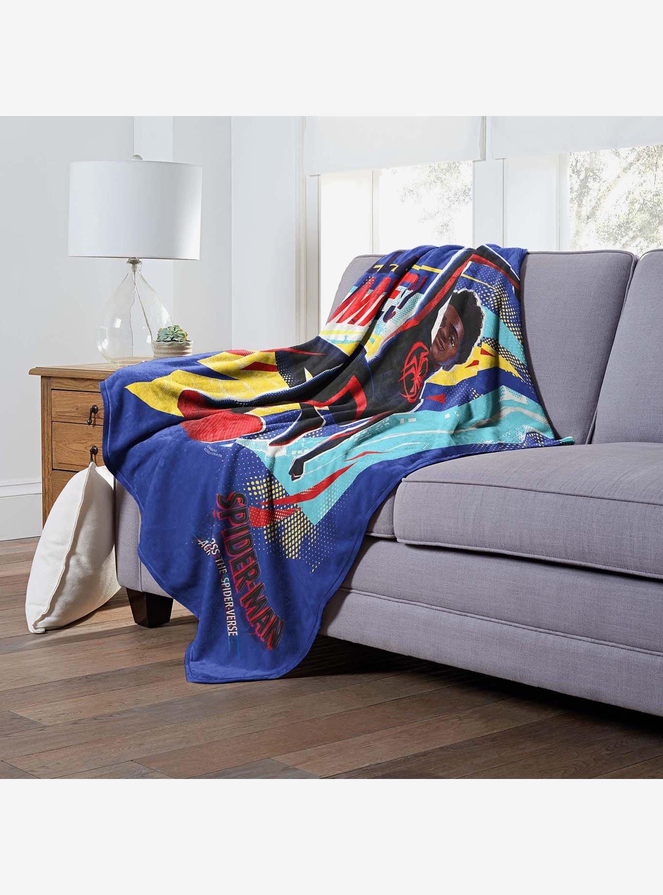 Marvel Spider-Man Across The Spiderverse Hello Miles Silk Touch Throw Blanket, , alternate