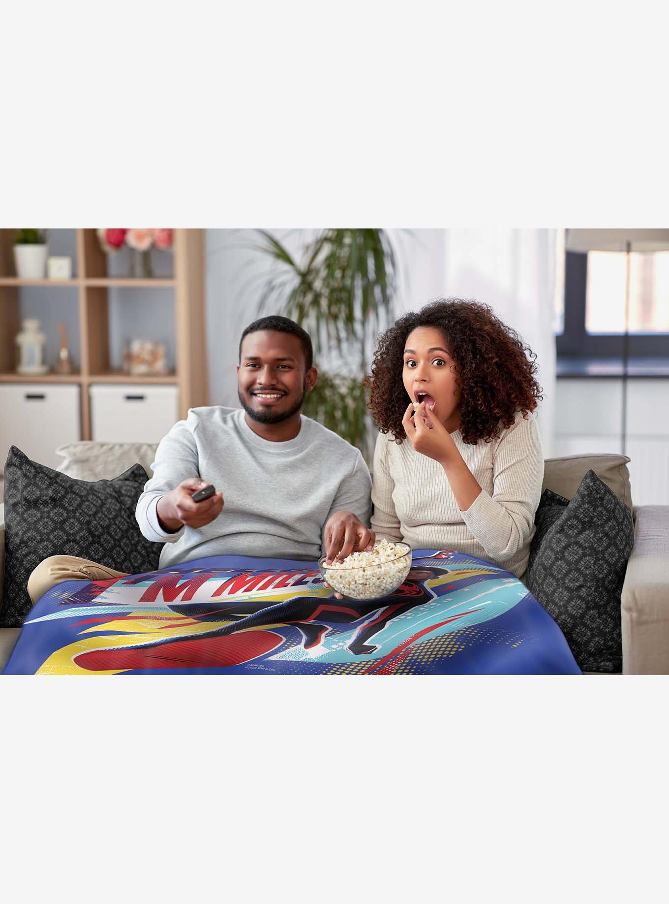 Marvel Spider-Man Across The Spiderverse Hello Miles Silk Touch Throw Blanket, , alternate