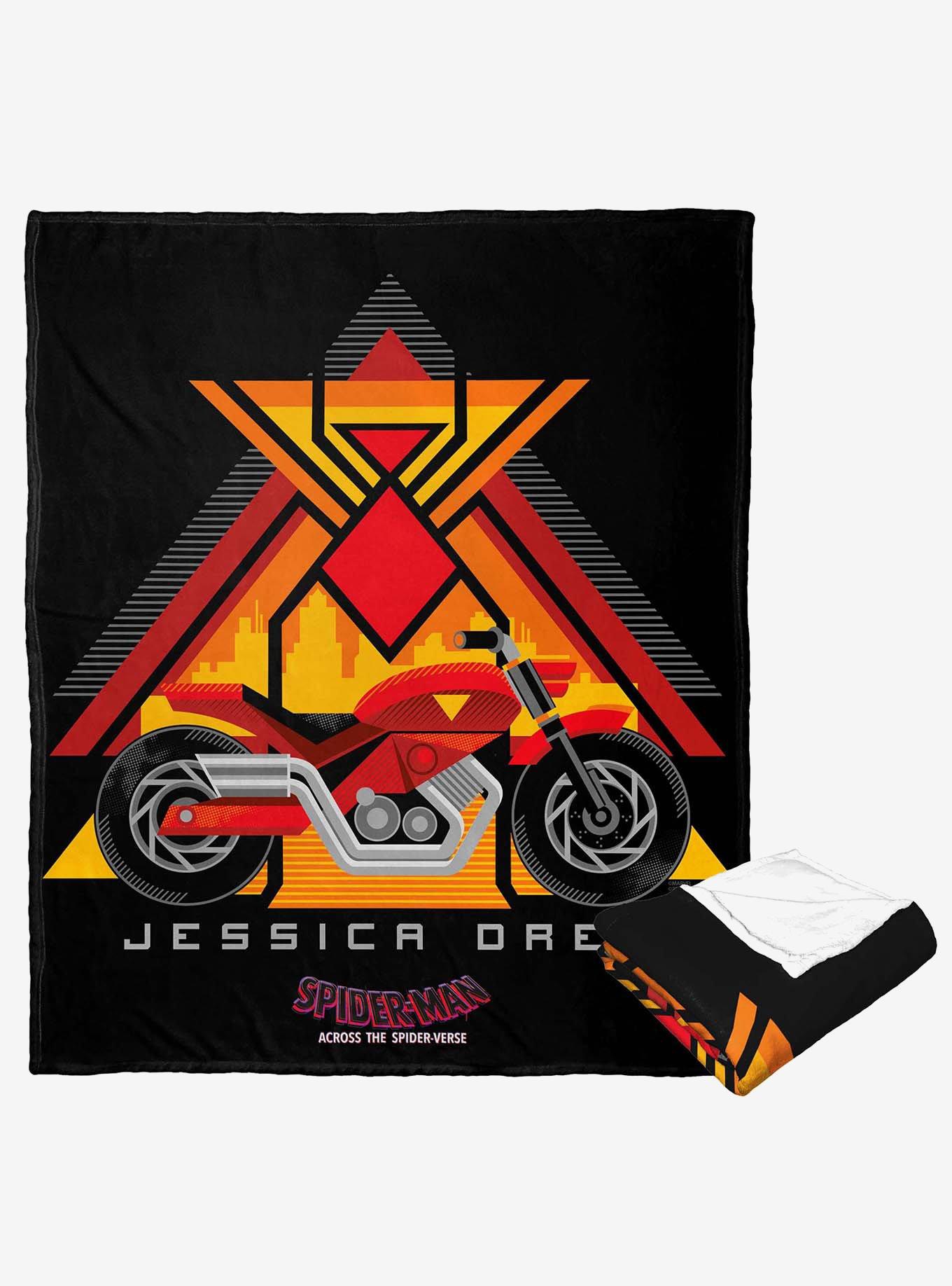 Marvel Spider-Man Across The Spiderverse Jessica Drew's Bike Silk Touch Throw Blanket, , hi-res