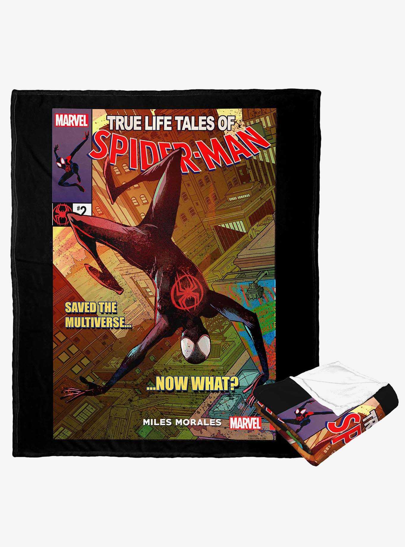 Marvel Spider-Man Across The Spiderverse Now What Silk Touch Throw Blanket, , hi-res