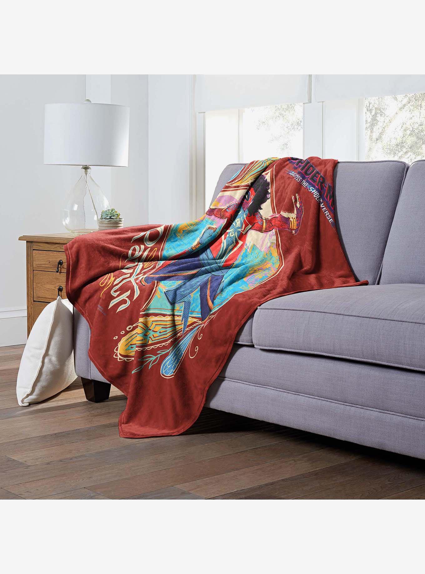 Marvel Spider-Man Across The Spiderverse Pavitr Silk Touch Throw Blanket, , alternate