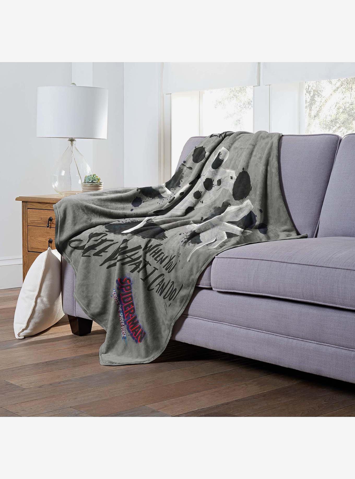Marvel Spider-Man Across The Spiderverse See What I Can Do Silk Touch Throw Blanket, , alternate