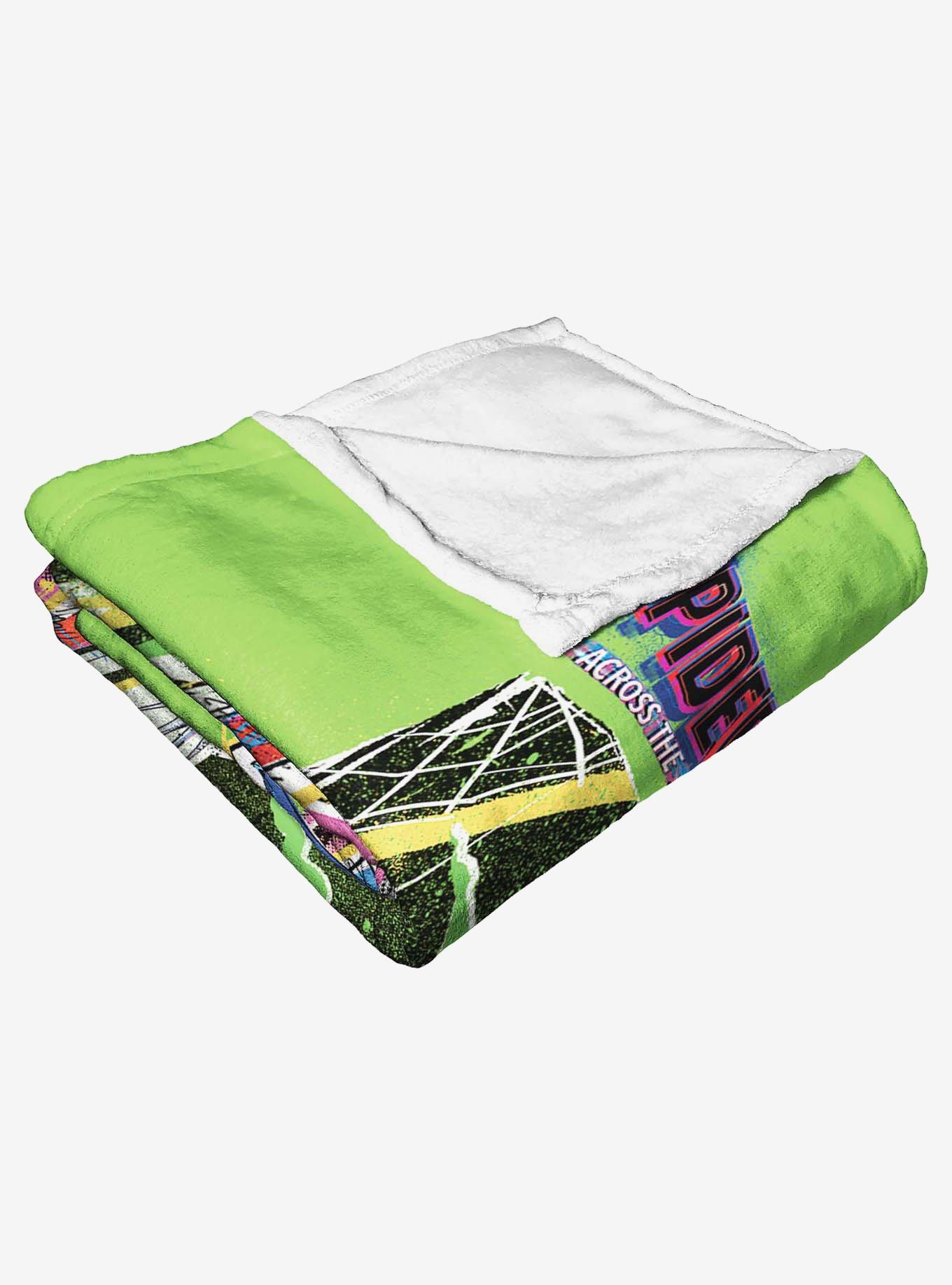 Marvel Spider-Man Across The Spiderverse Spider Punk Green Silk Touch Throw Blanket, , alternate