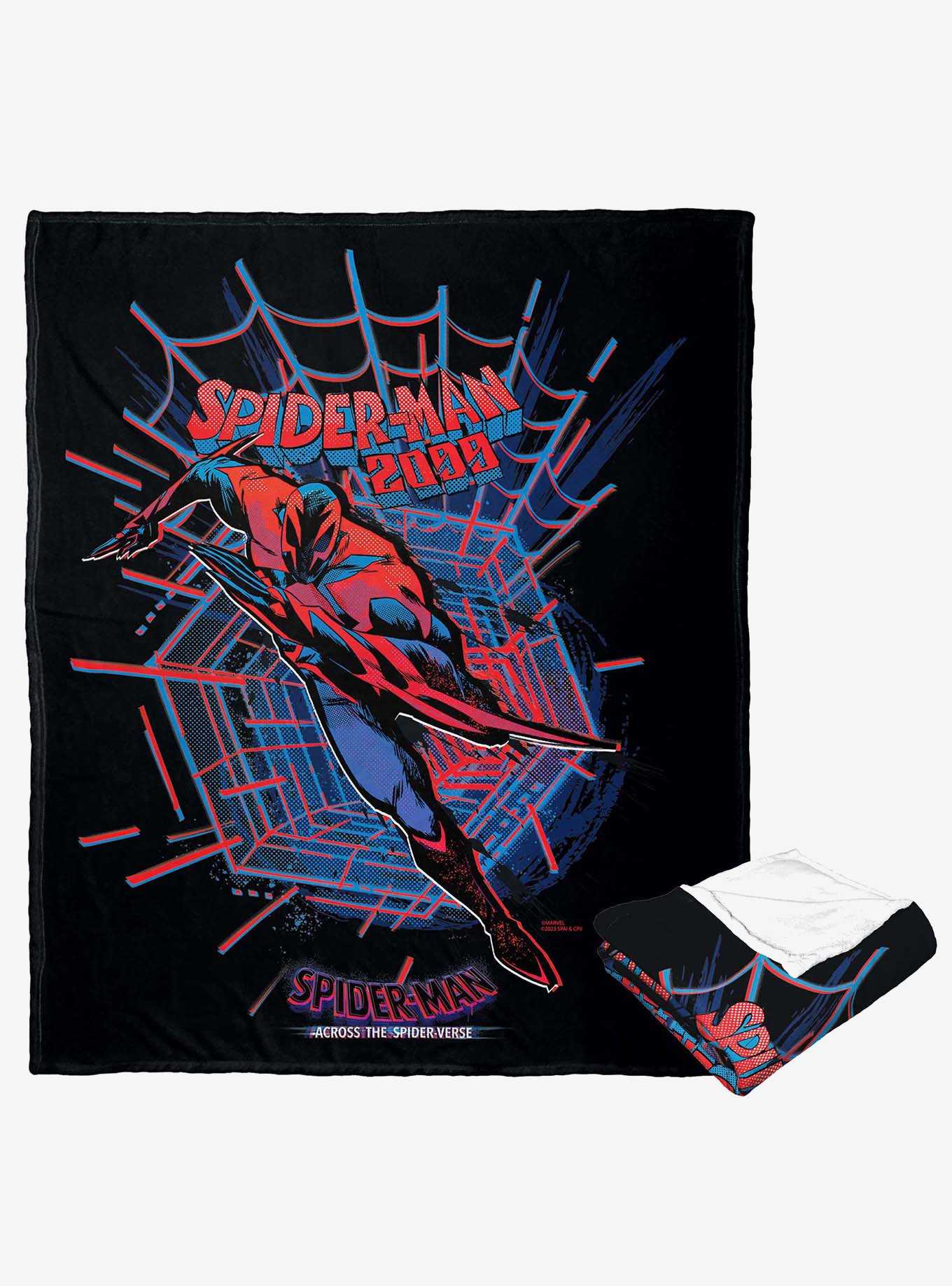 Marvel Spider-Man Across The Spiderverse Spider-Man 2099 Silk Touch Throw Blanket, , hi-res