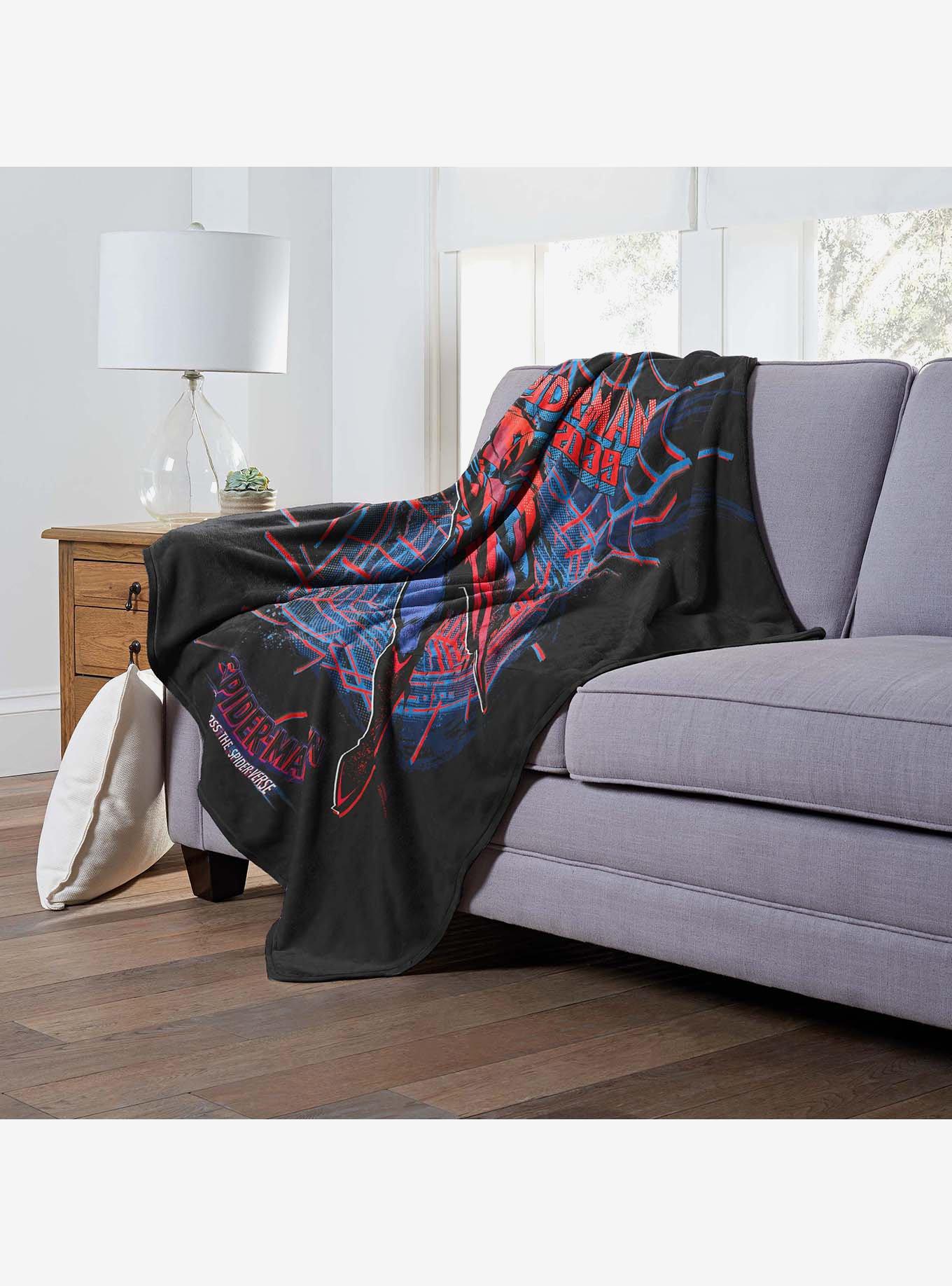 Marvel Spider-Man Across The Spiderverse Spider-Man 2099 Silk Touch Throw Blanket, , alternate