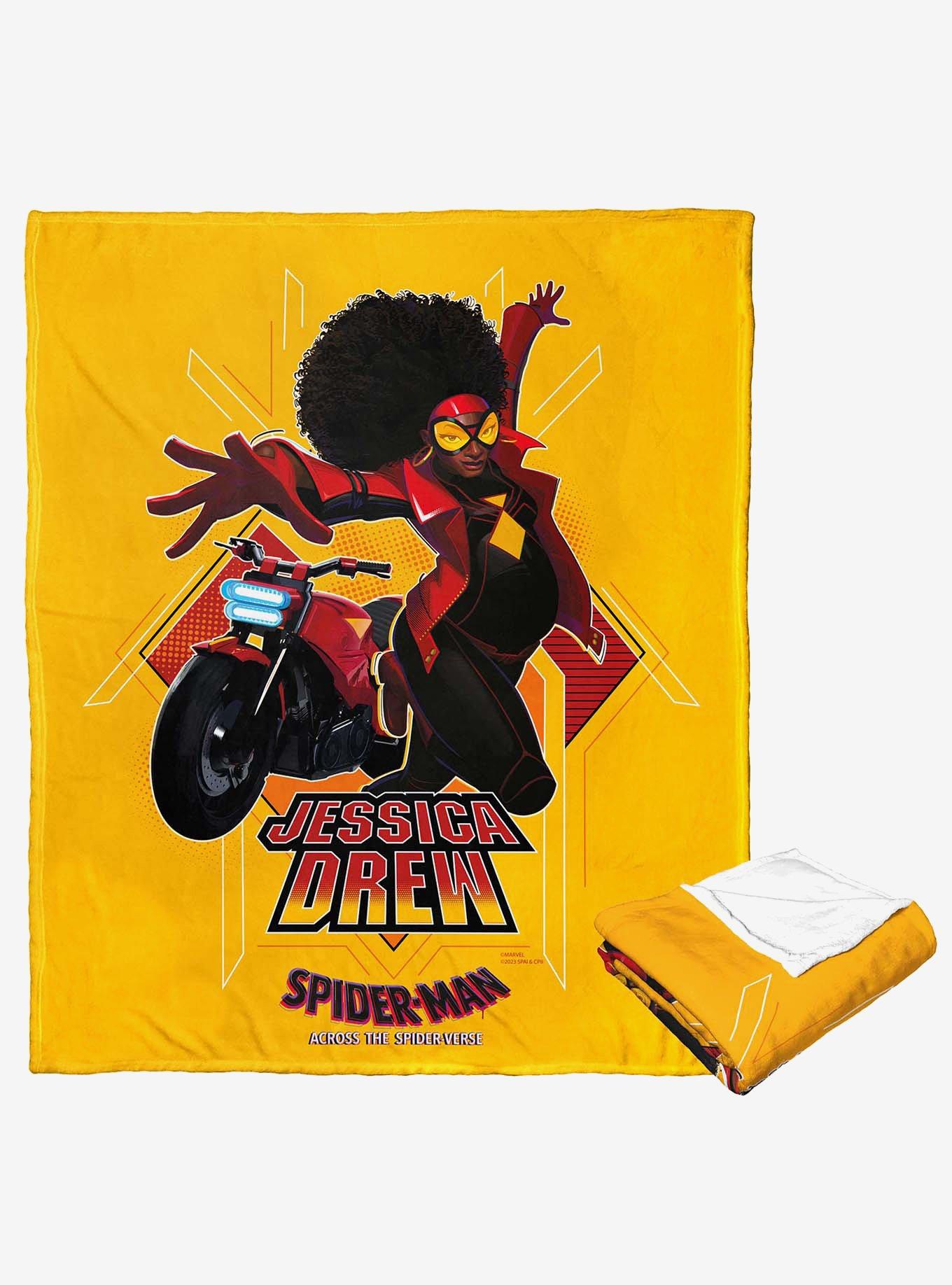 Marvel Spider-Man Across The Spiderverse Spiderwoman Drew Silk Touch Throw Blanket, , hi-res