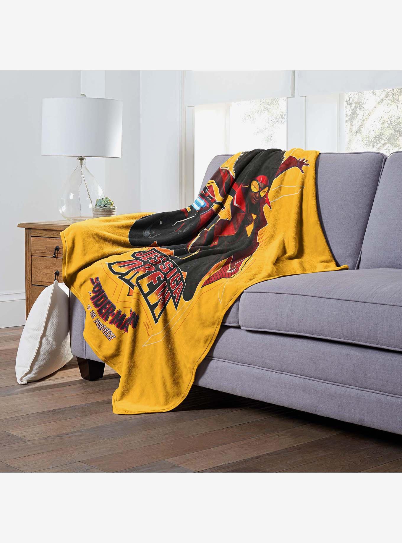 Marvel Spider-Man Across The Spiderverse Spiderwoman Drew Silk Touch Throw Blanket, , alternate