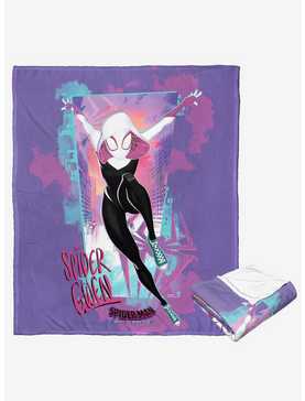Marvel Spider-Man Across The Spiderverse Watercolor Leap Silk Touch Throw Blanket, , hi-res